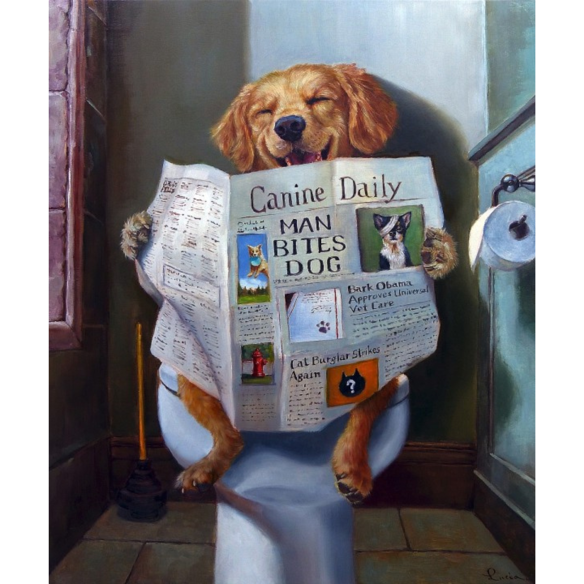 DOG GONE FUNNY | CANVAS READY TO HANG | LUCIA HEFFERNAN | NZ MADE