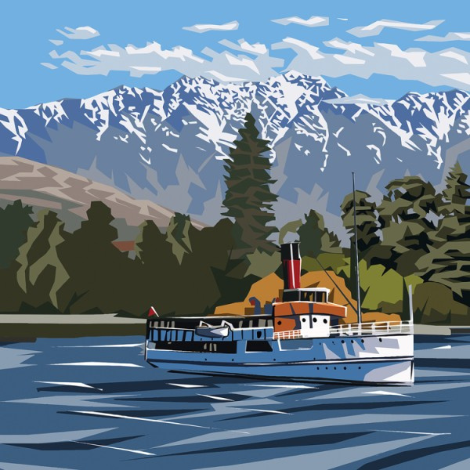 EARNSLAW | CANVAS STRETCHED READY TO HANG | IRA MITCHELL  | NZ MADE
