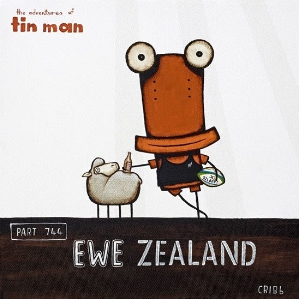 TIN MAN 'EWE ZEALAND' | BOX FRAMED READY TO HANG | TONY CRIBB | NZ MADE
