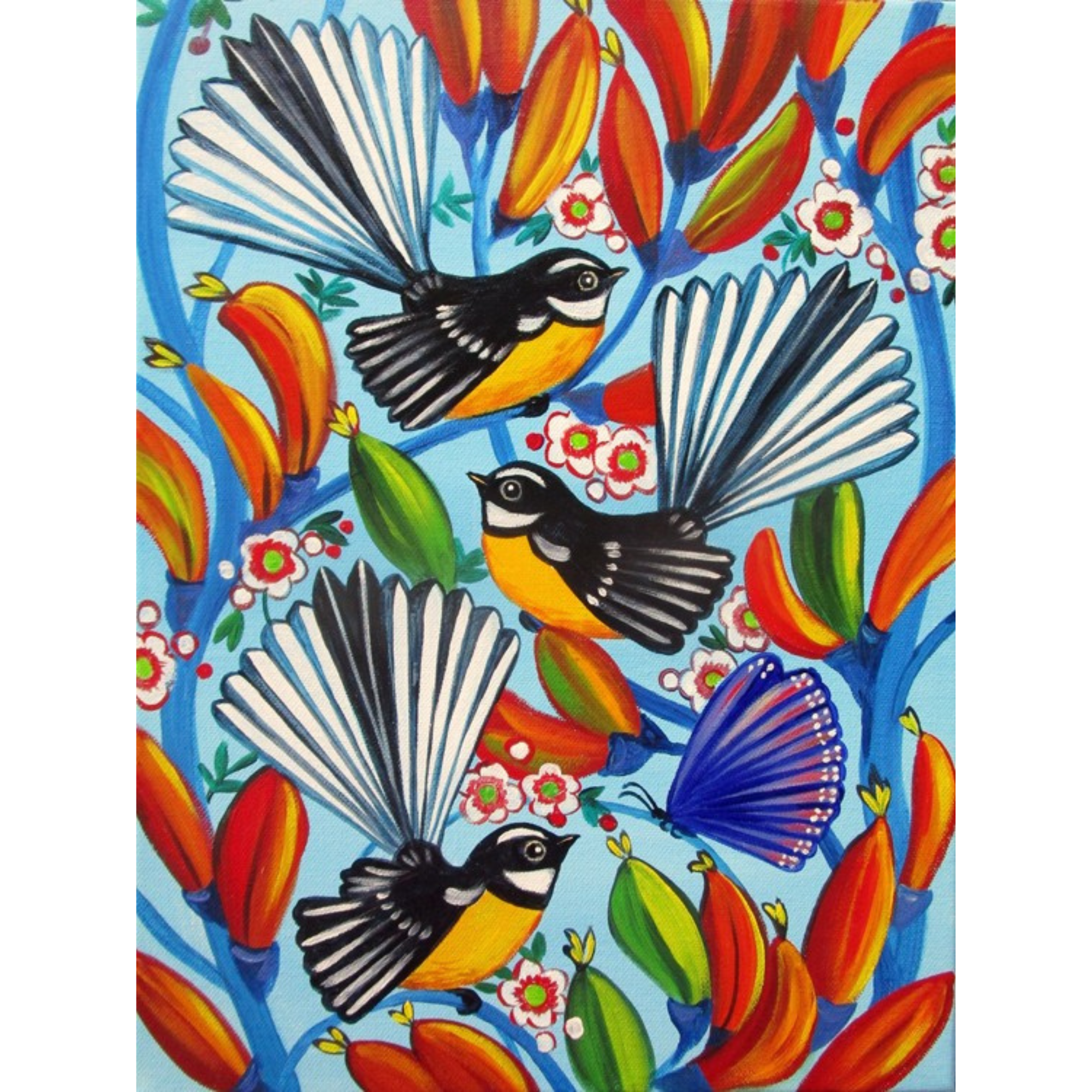 FANTAILS | CANVAS READY TO HANG | IRINA VELMAN | NZ MADE