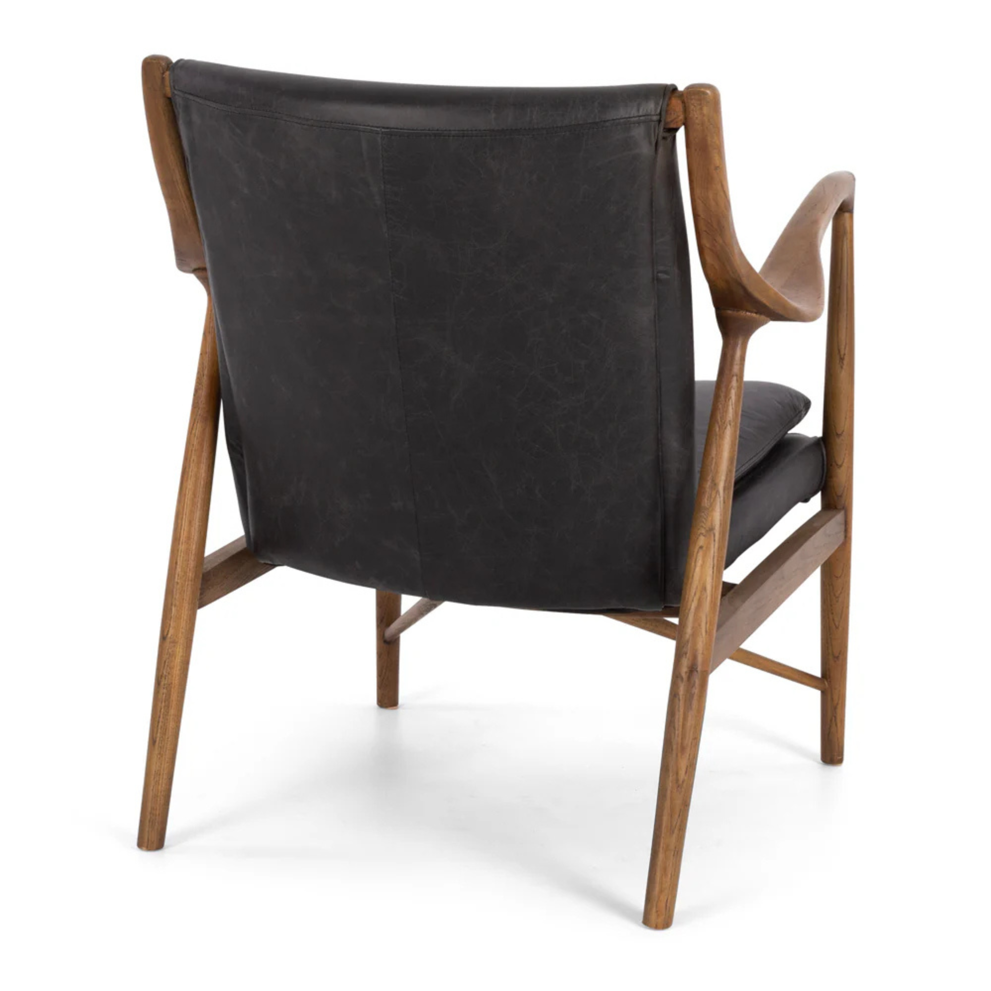 FINN LEATHER ARMCHAIR | BLACK