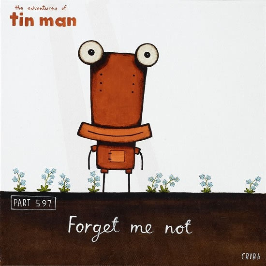 TIN MAN 'FORGET ME NOT' | BOX FRAME READY TO HANG | TONY CRIBB | NZ MADE