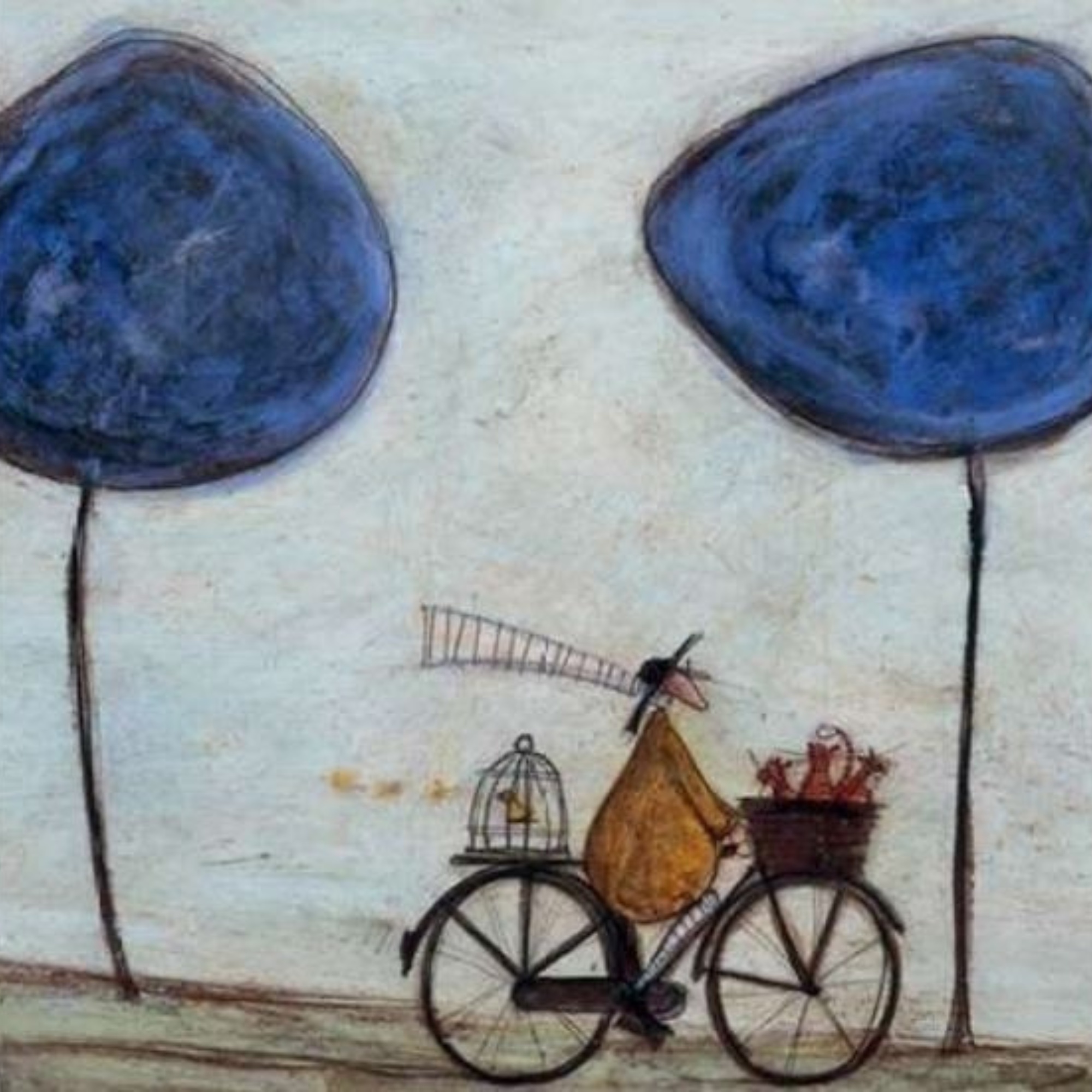 FREEWHEELIN WITH JOYCE GREENFIELDS | BOX FRAME READY TO HANG | SAM TOFT | NZ MADE