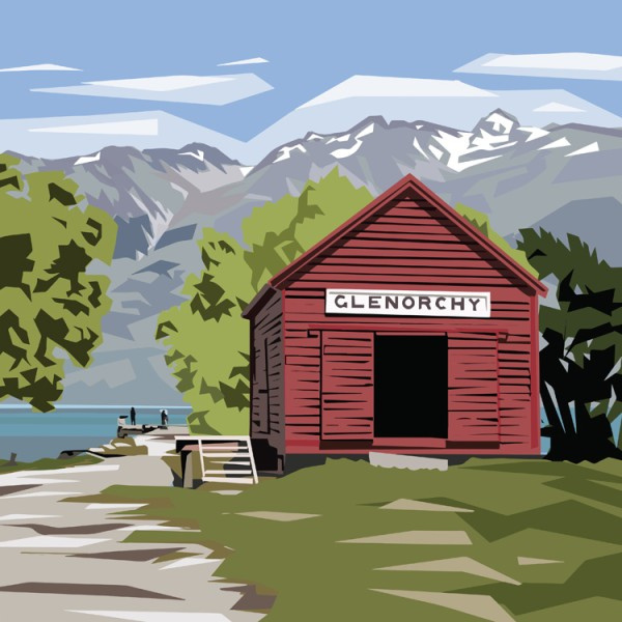 GLENORCHY SHED | CANVAS STRETCHED READY TO HANG | IRA MITCHELL  | NZ MADE