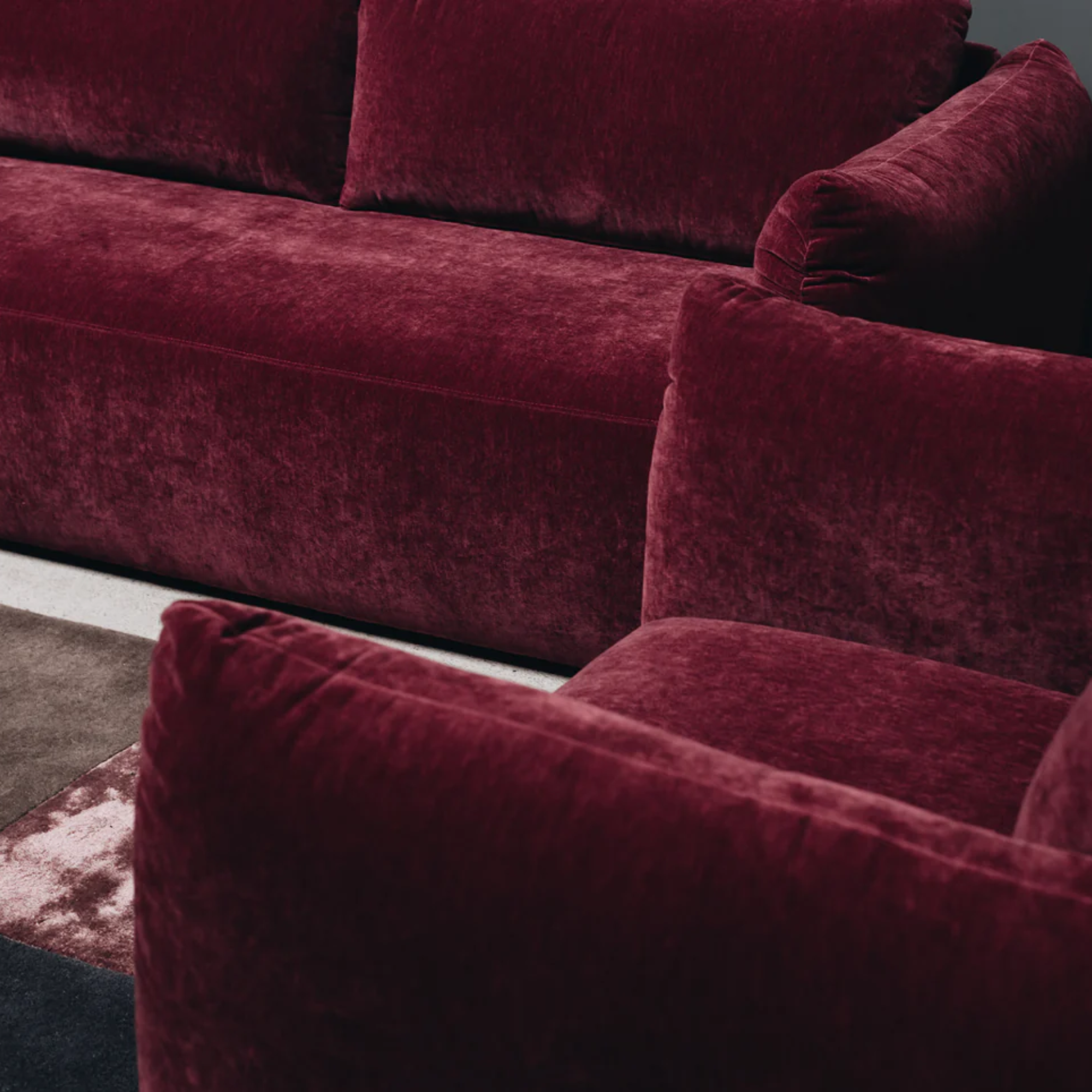 GRACE 3 SEATER SOFA | CLARET