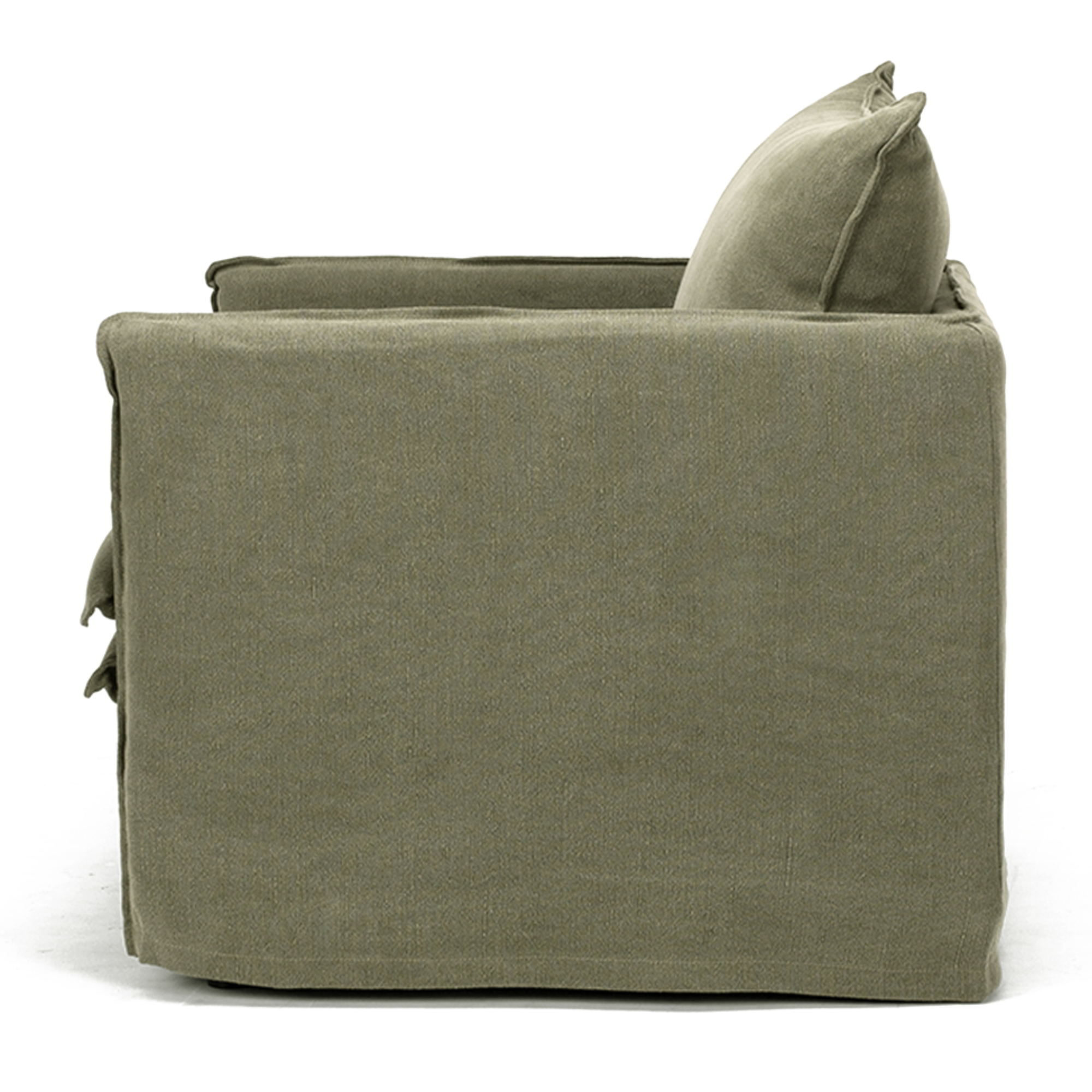 HAMILTON SLIP-COVER ARMCHAIR | KHAKI