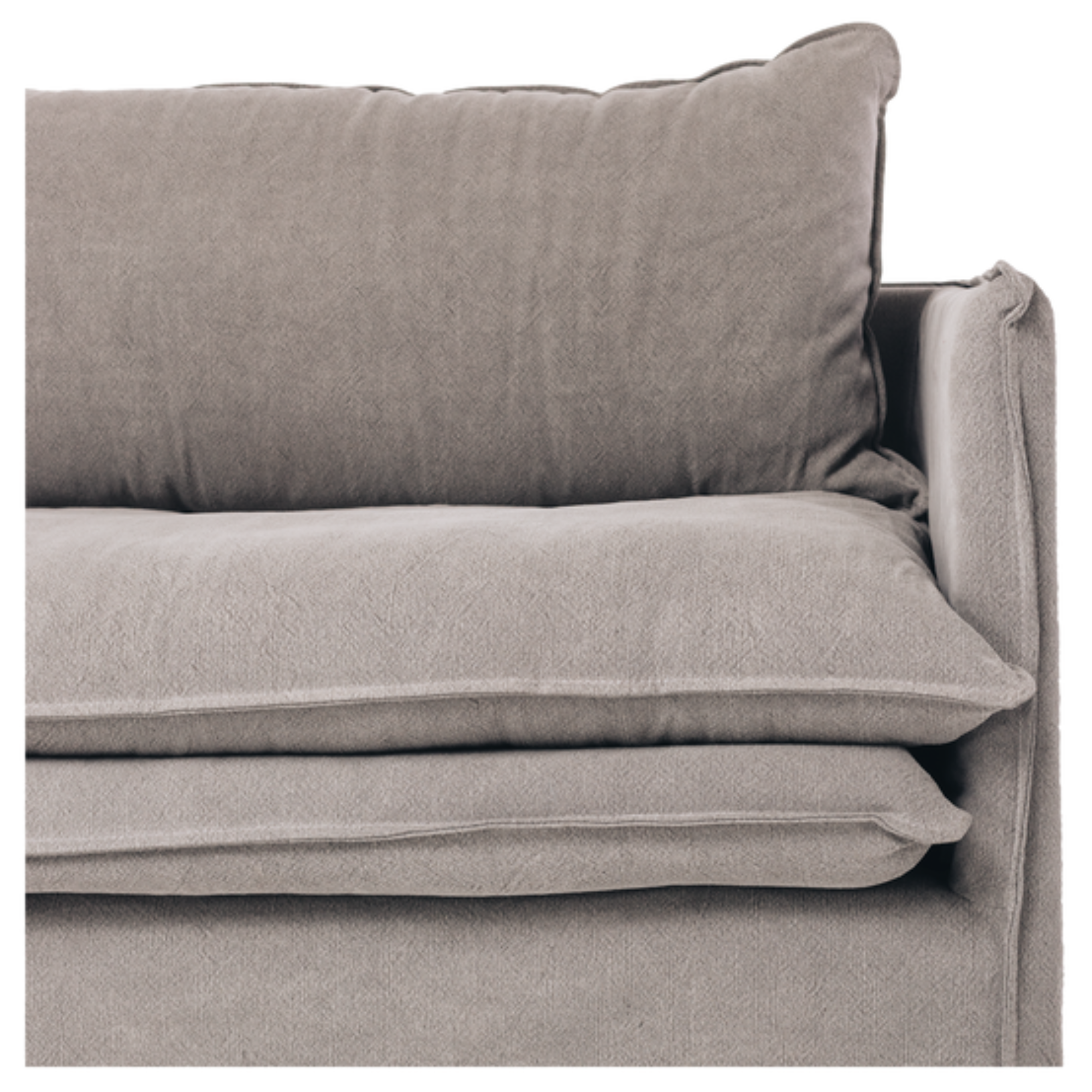 HAMILTON SLIP-COVER 3 SEATER SOFA | CEMENT