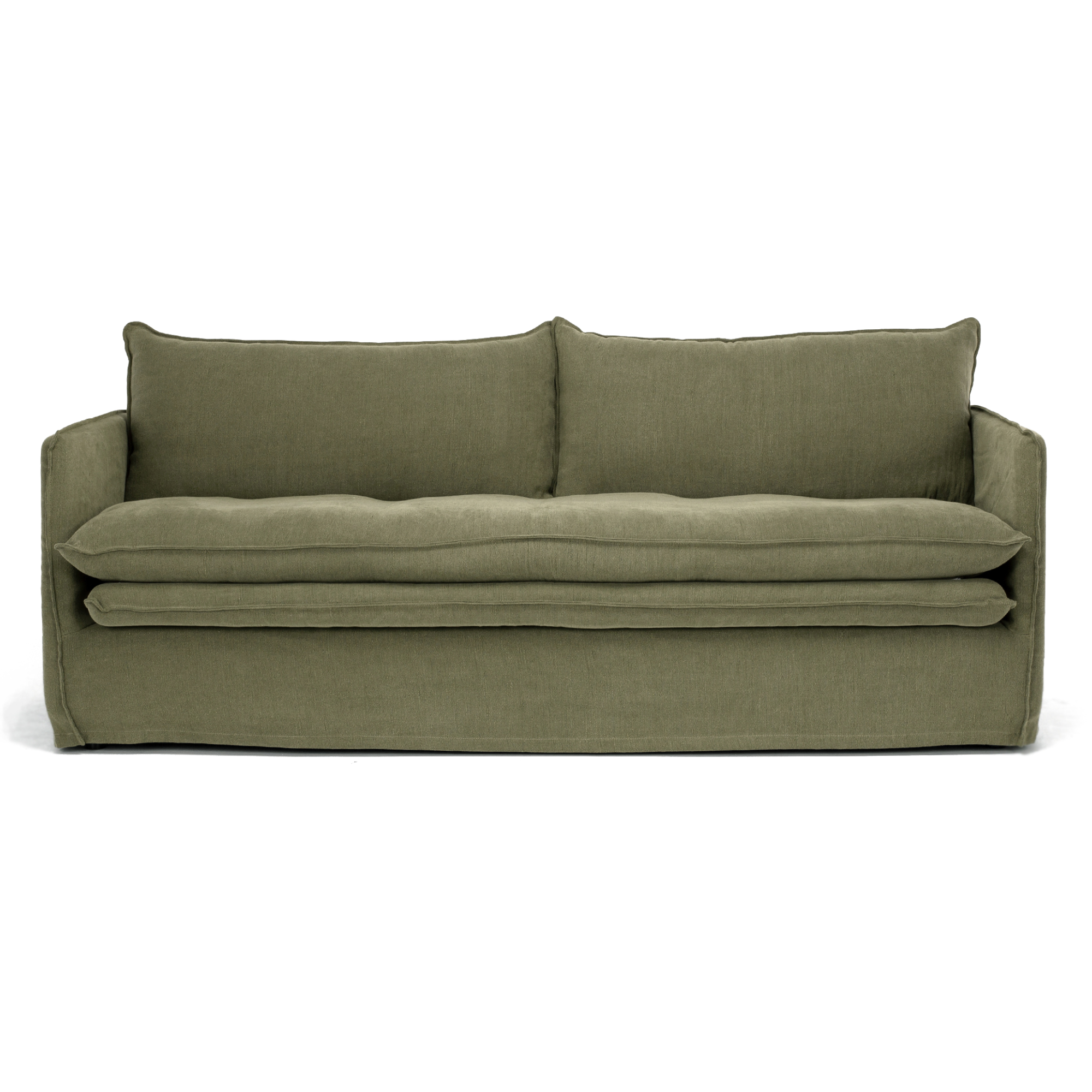HAMILTON SLIP-COVER 3 SEATER SOFA | KHAKI