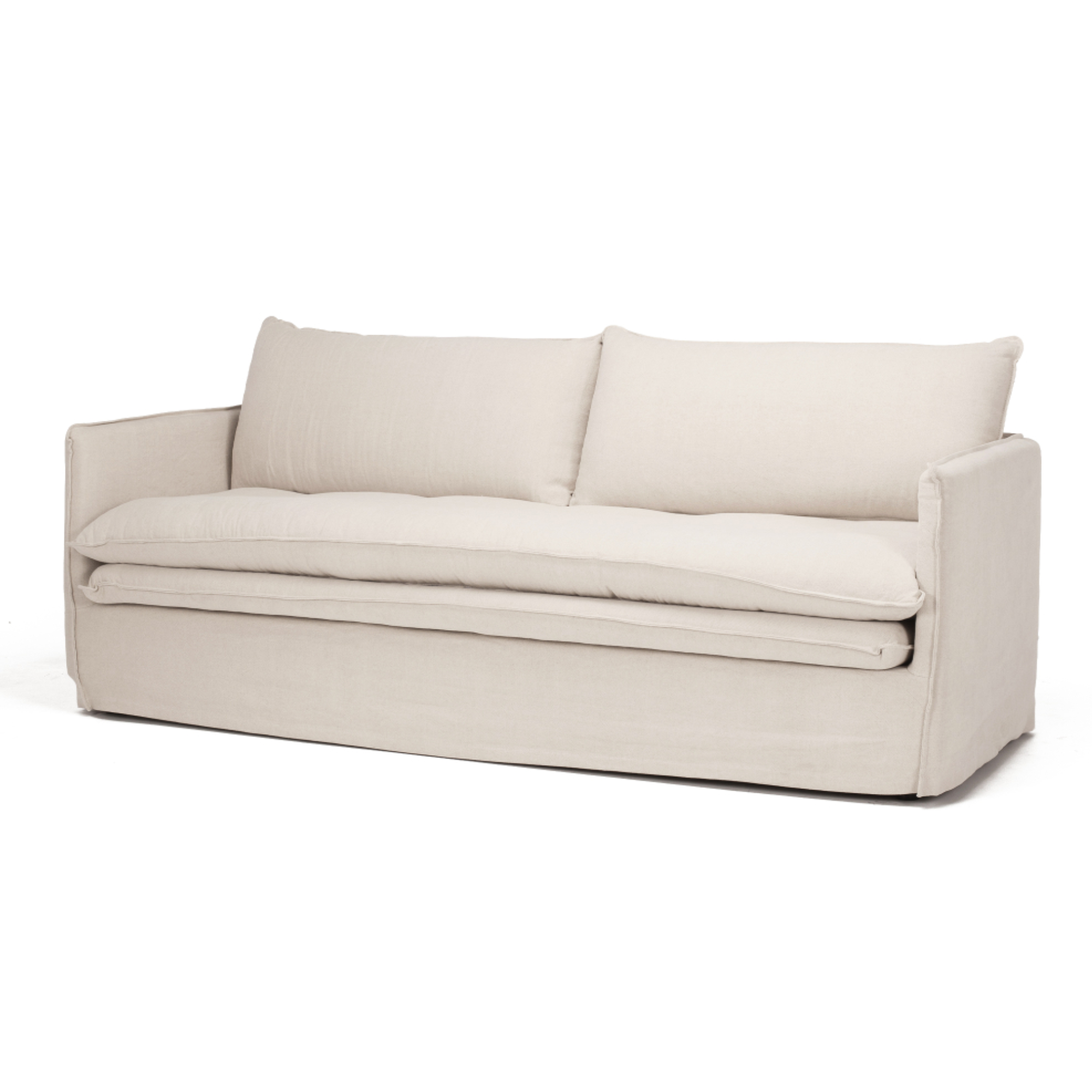 HAMILTON SLIP-COVER 3 SEATER SOFA | OATMEAL