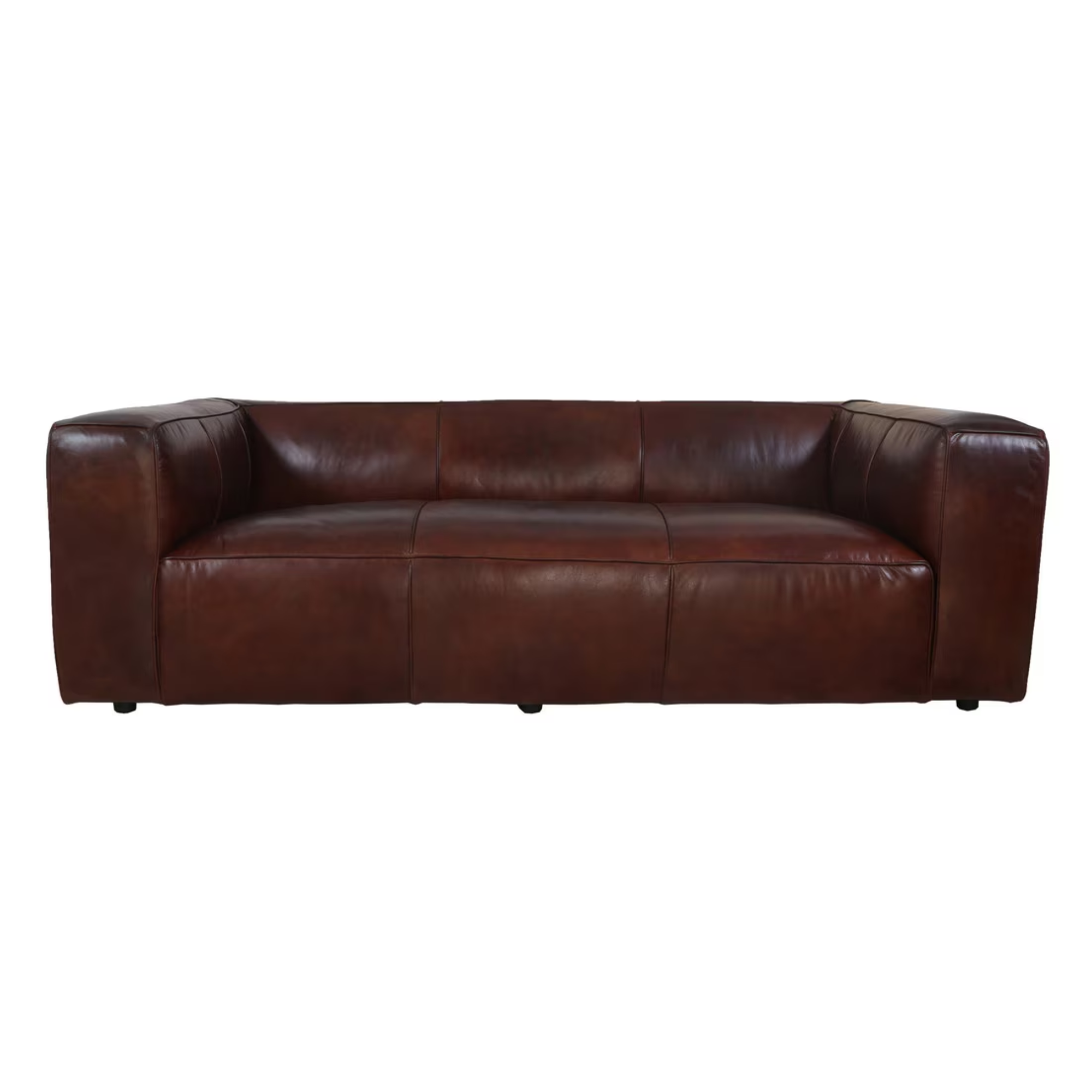 Hampshire Leather 3 Seater Sofa | Vintage Cigar Brown