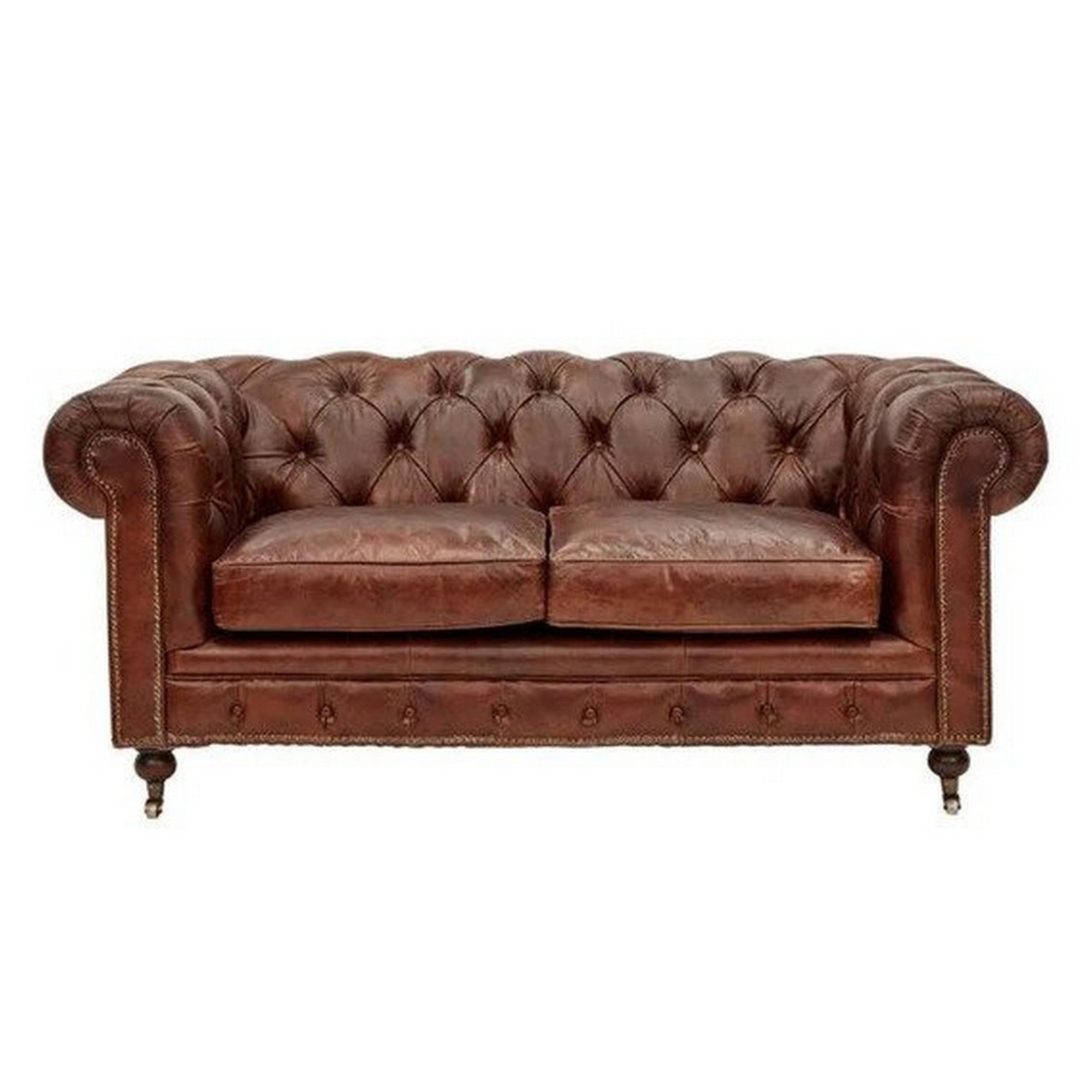 HAMPTON LEATHER 2 or 3 SEATER SOFA | 2 COLOURS