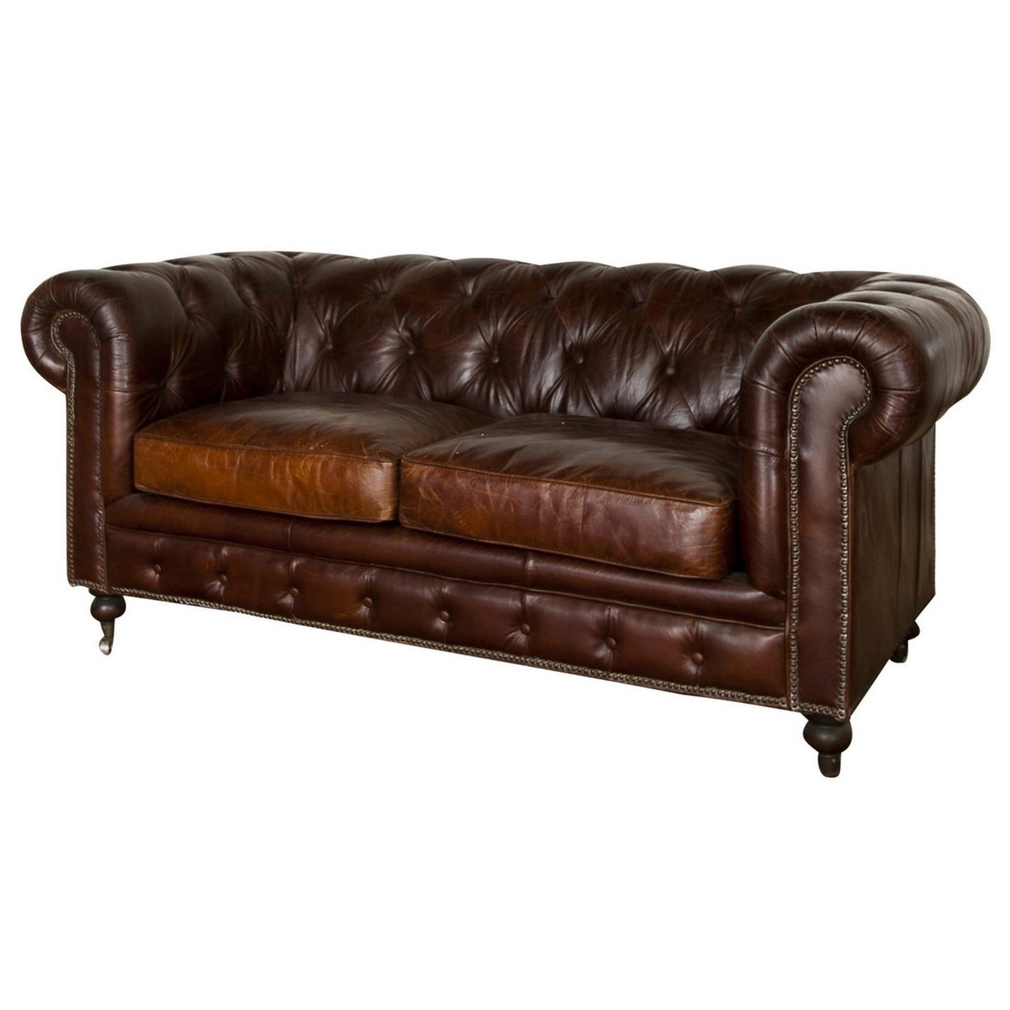 HAMPTON LEATHER 2 or 3 SEATER SOFA | 2 COLOURS