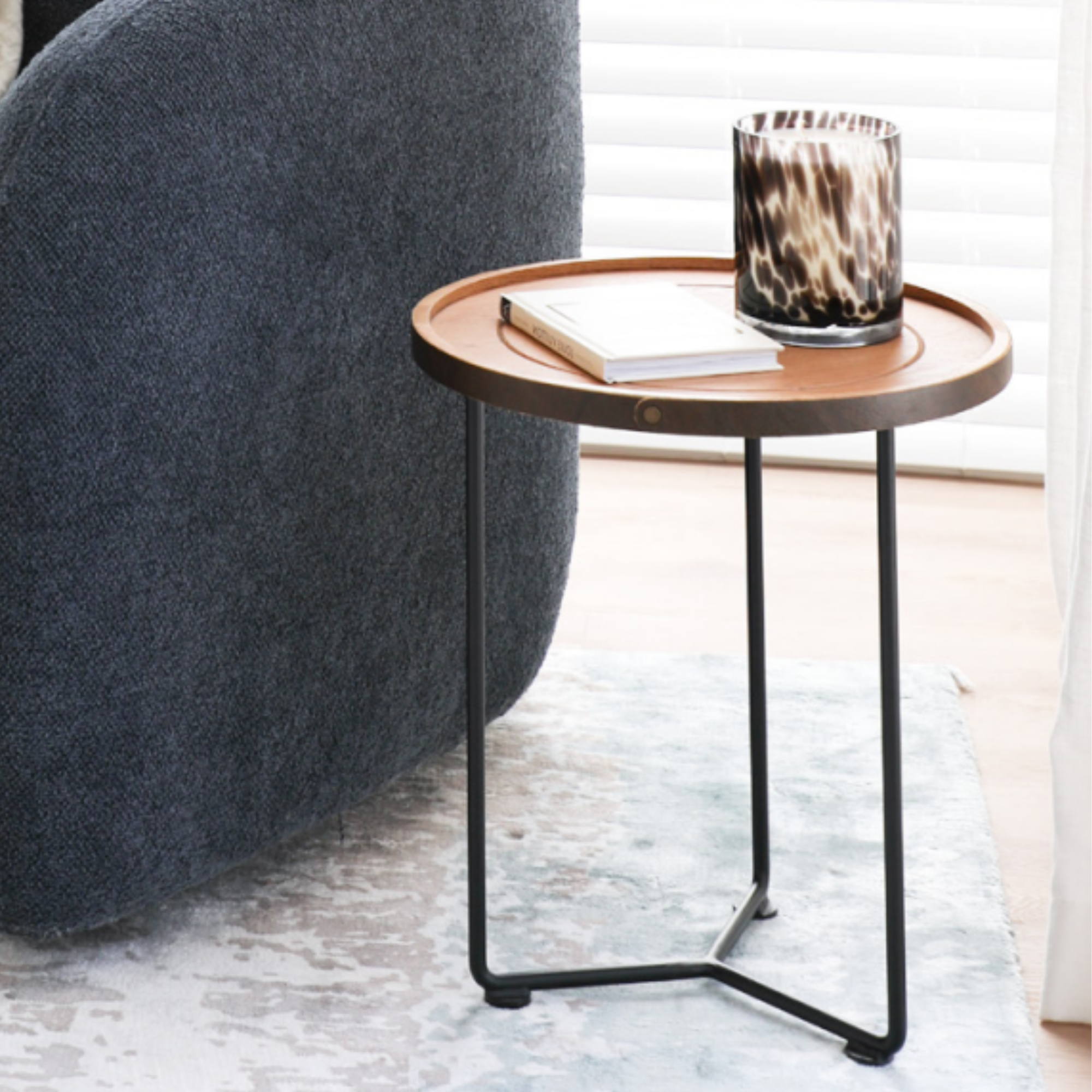 HAYWOOD ROUND SIDE TABLE | NATURAL ASH
