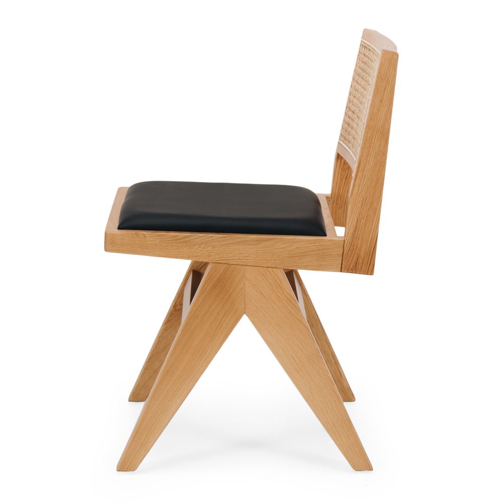 PALMA OAK DINING CHAIR - PU SEAT