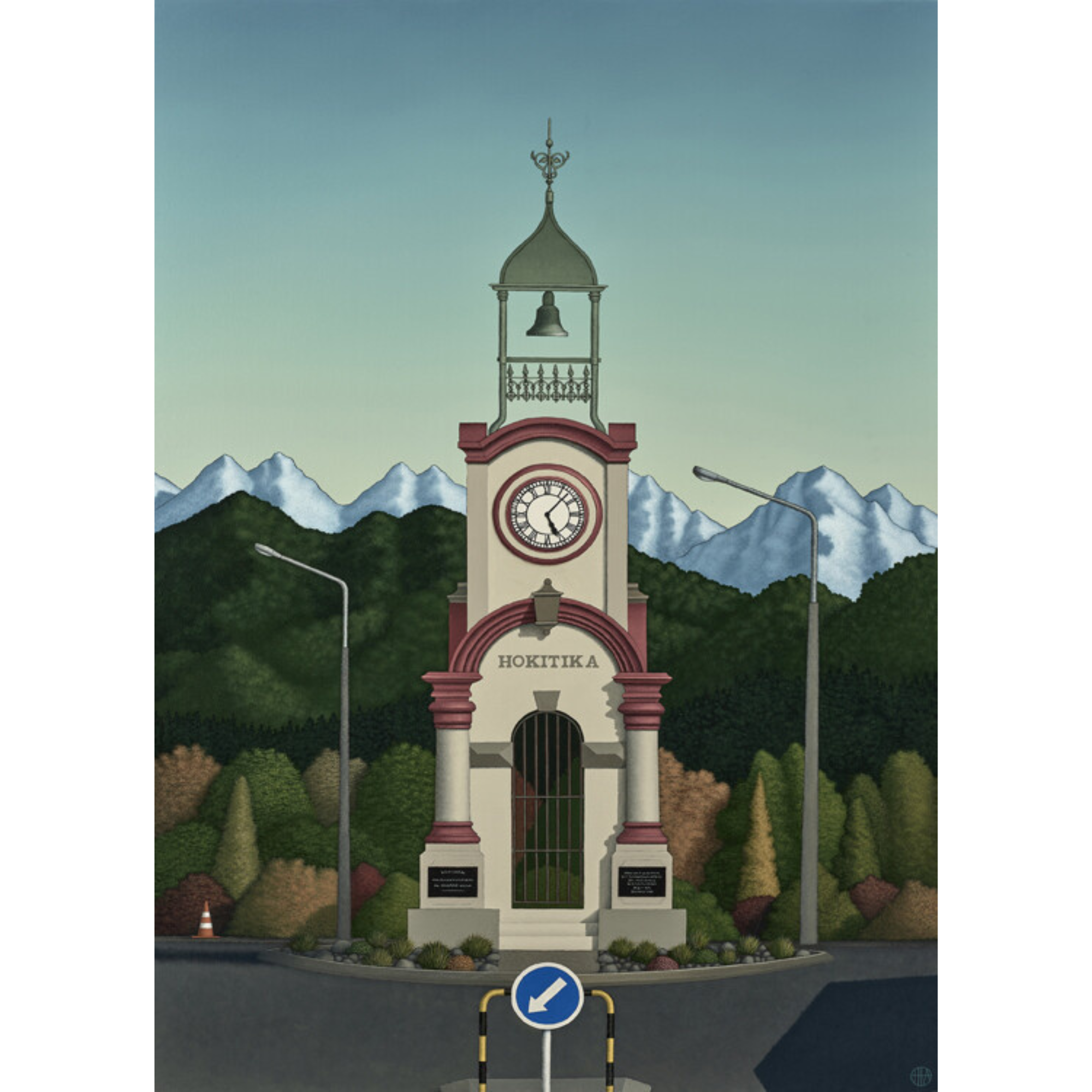 HOKITIKA CLOCK TOWER | BOX FRAME READY TO HANG | HAMISH ALLAN | NZ MADE