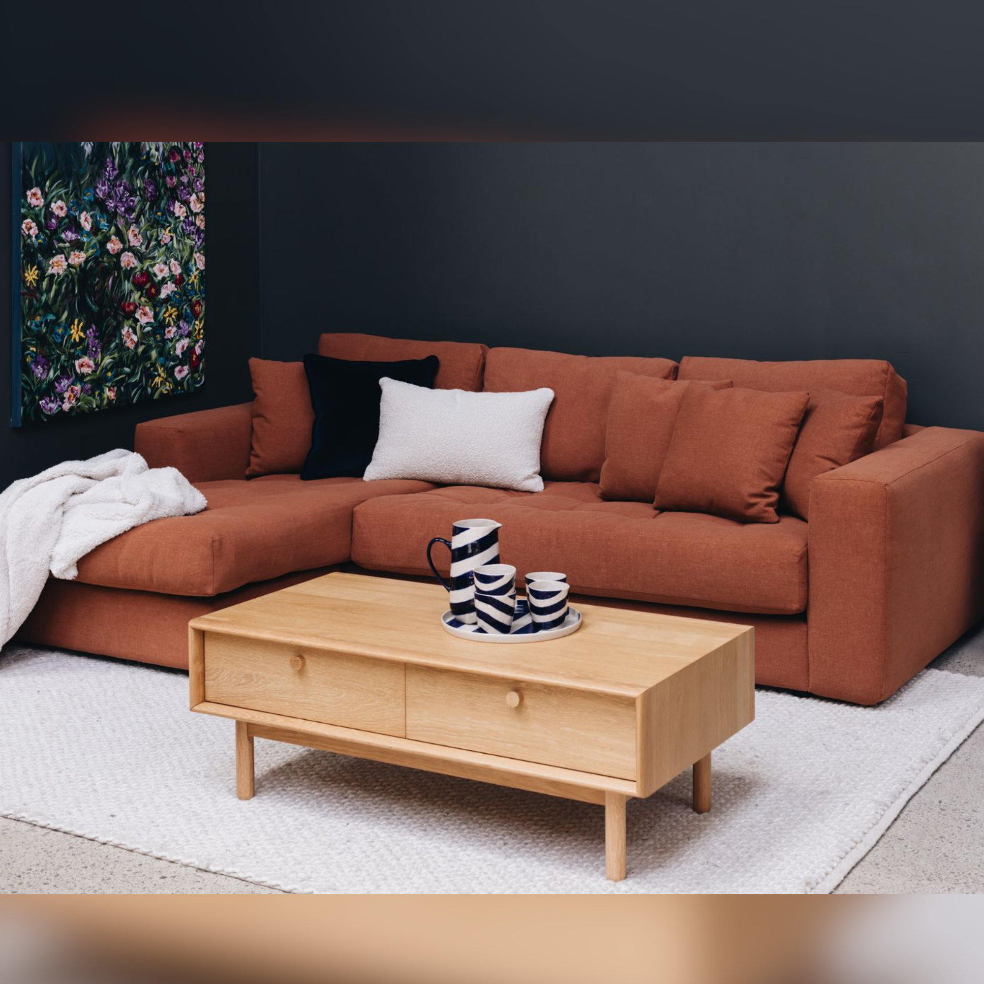 HUGO 3 SEATER CHAISE | SUNBURN