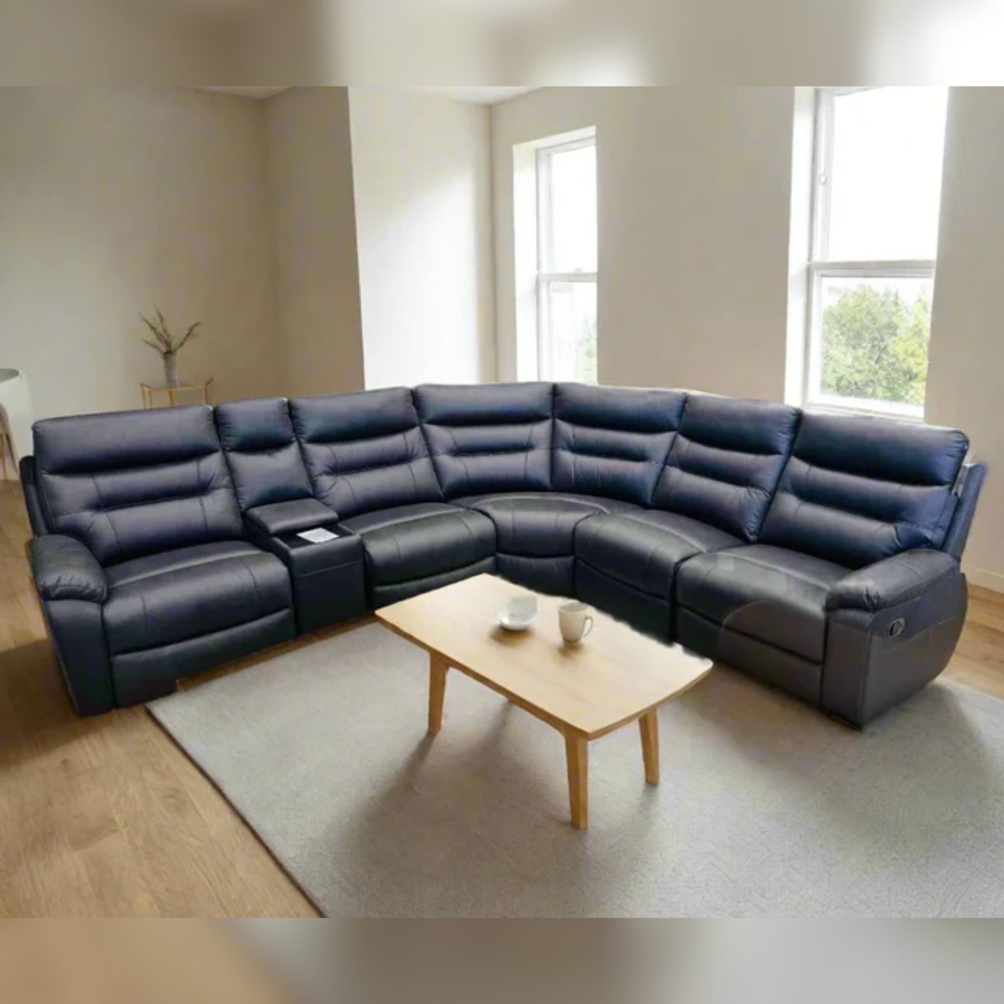 Jackson Reclining Corner Lounge Suite | Charcoal