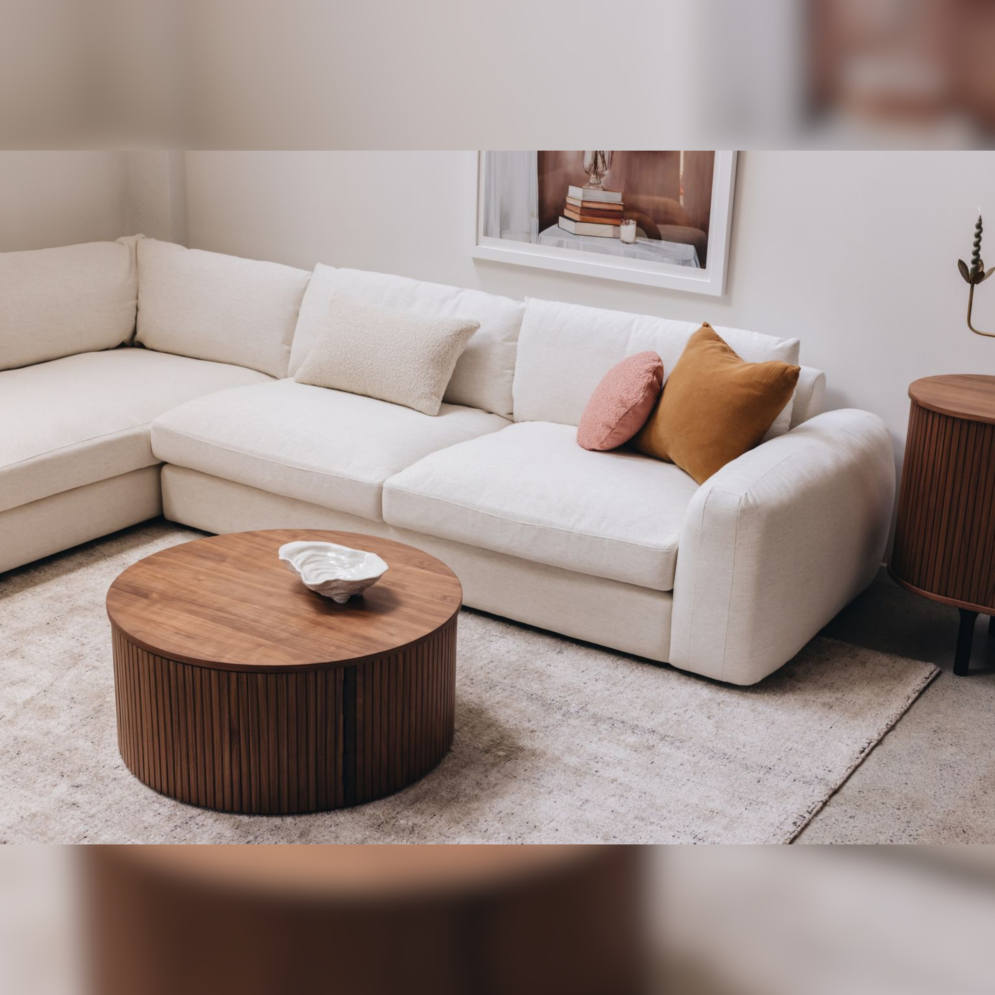 JUNO RIGHT CHAISE | SPECKLE WHITE