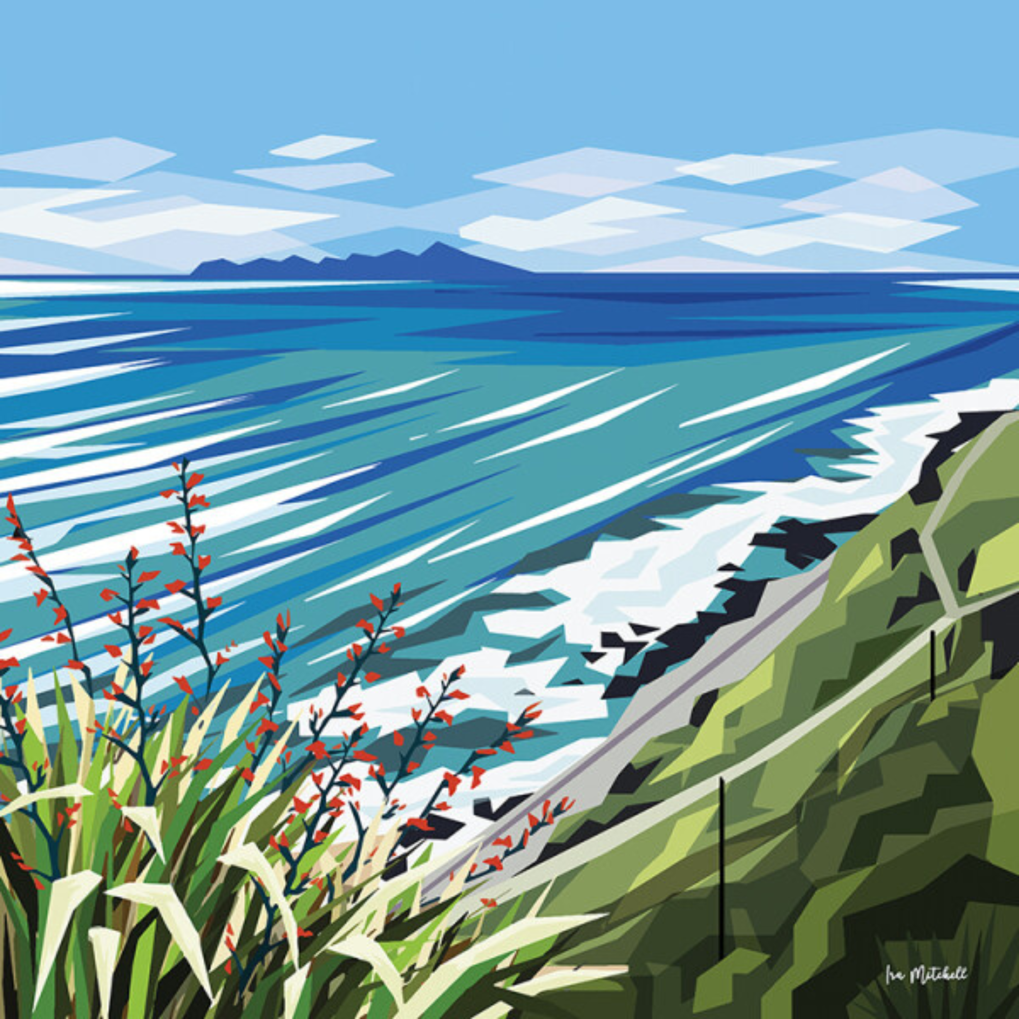 KAPITI COAST | CANVAS STRETCHED READY TO HANG | IRA MITCHELL  | NZ MADE