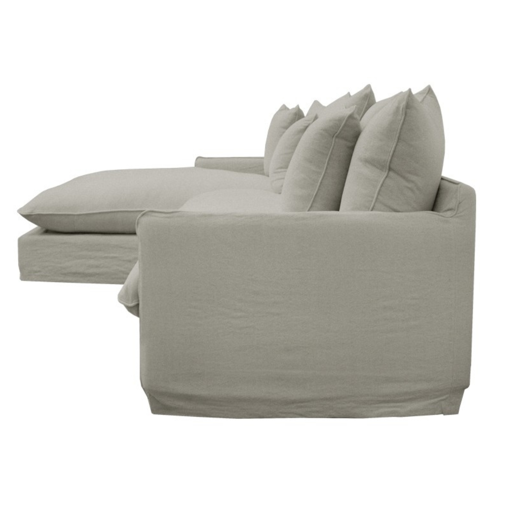 LOTUS SLIPCOVER CHAISE | LEFT OR RIGHT HAND CHAISE | KHAKI