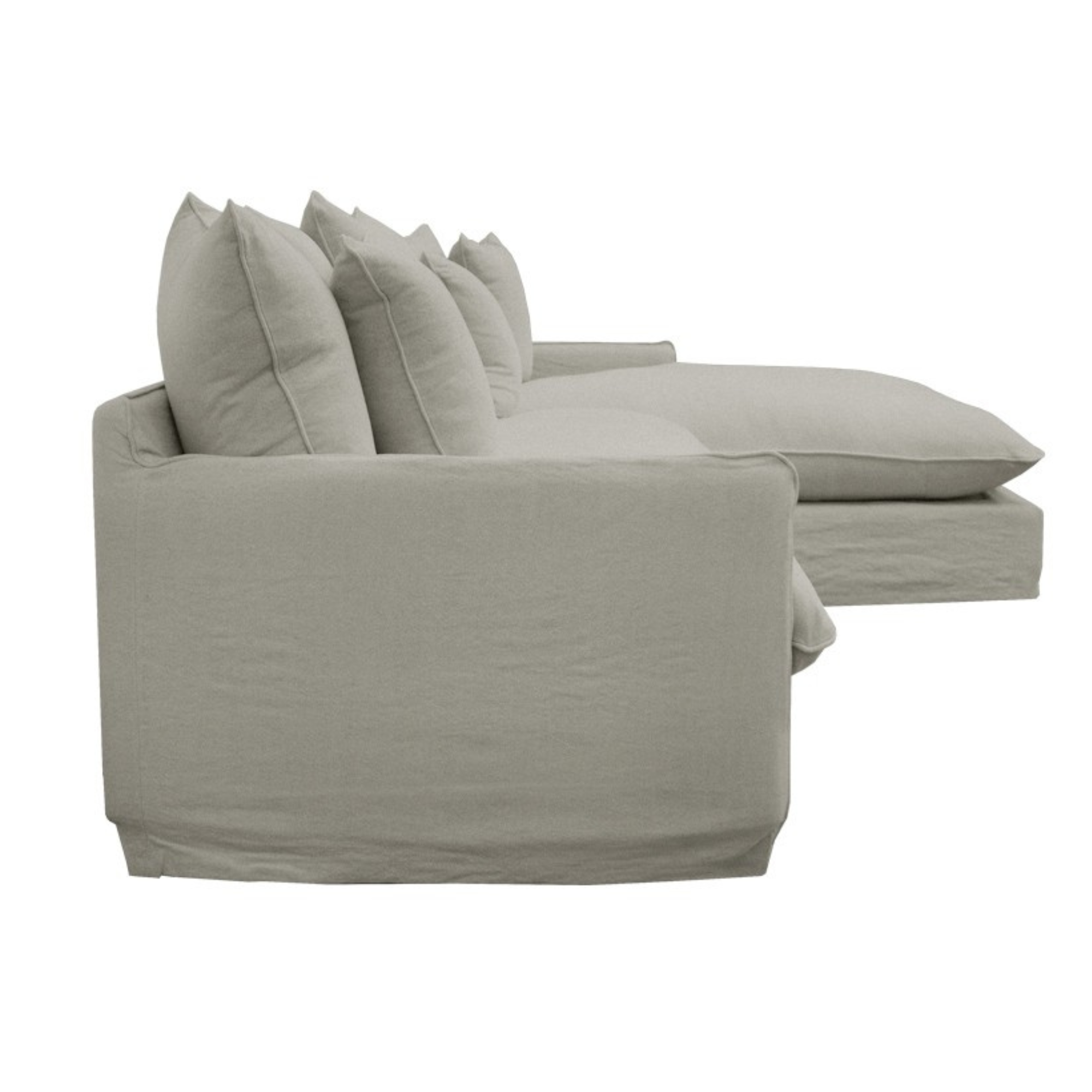 LOTUS SLIPCOVER CHAISE | LEFT OR RIGHT HAND CHAISE | KHAKI