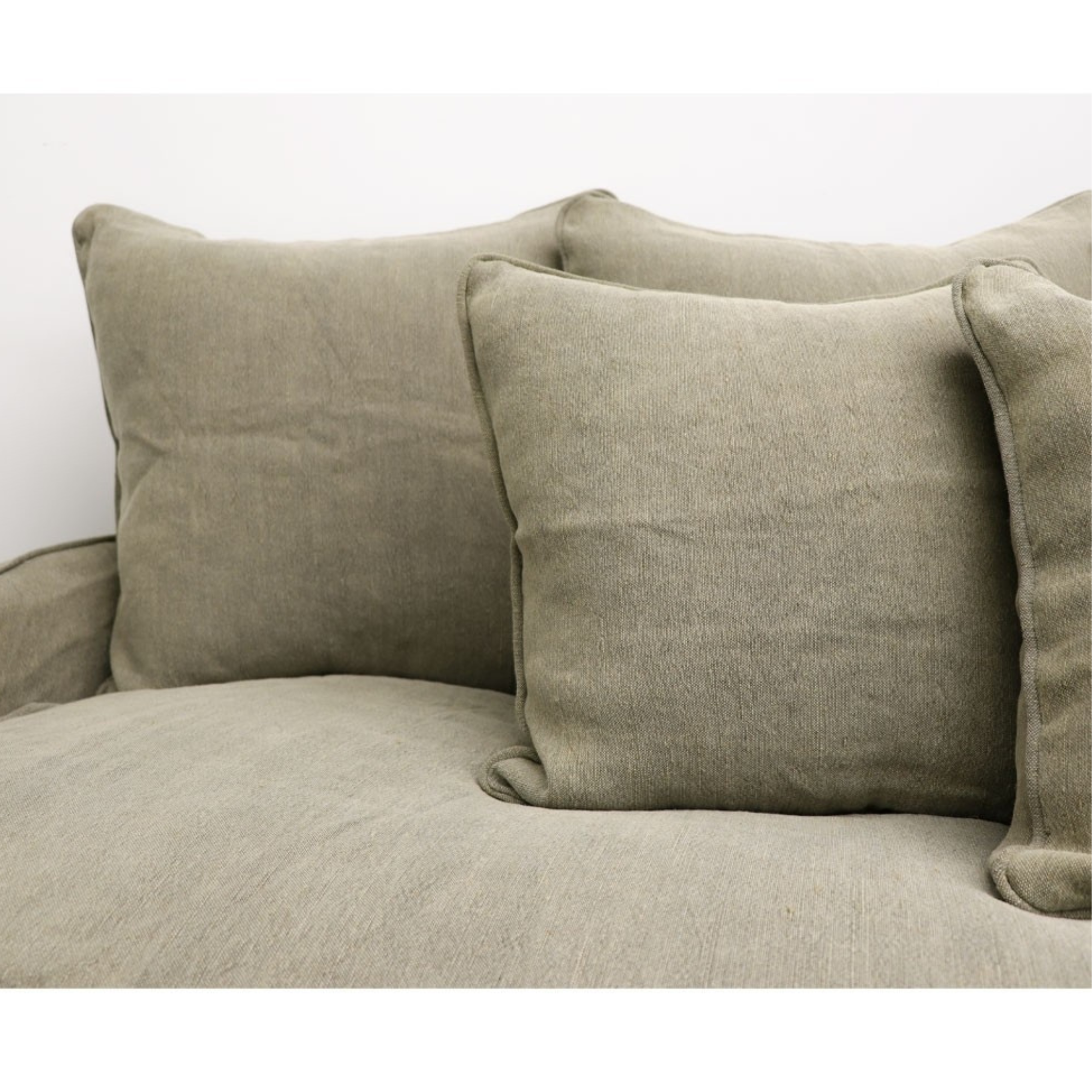 LOTUS SLIPCOVER FEATHER 3 SEATER  | KHAKI