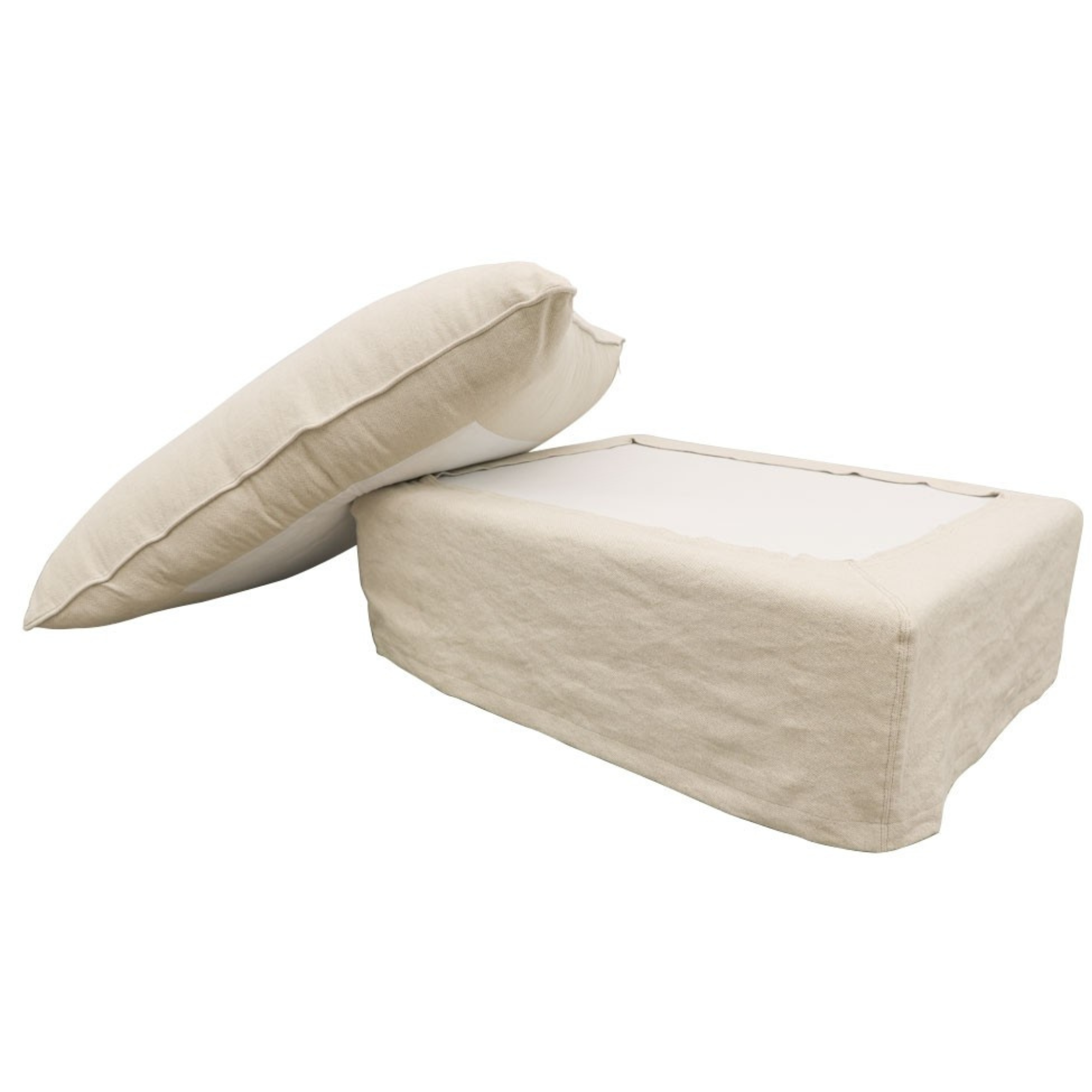 Lotus Ottoman | Oatmeal