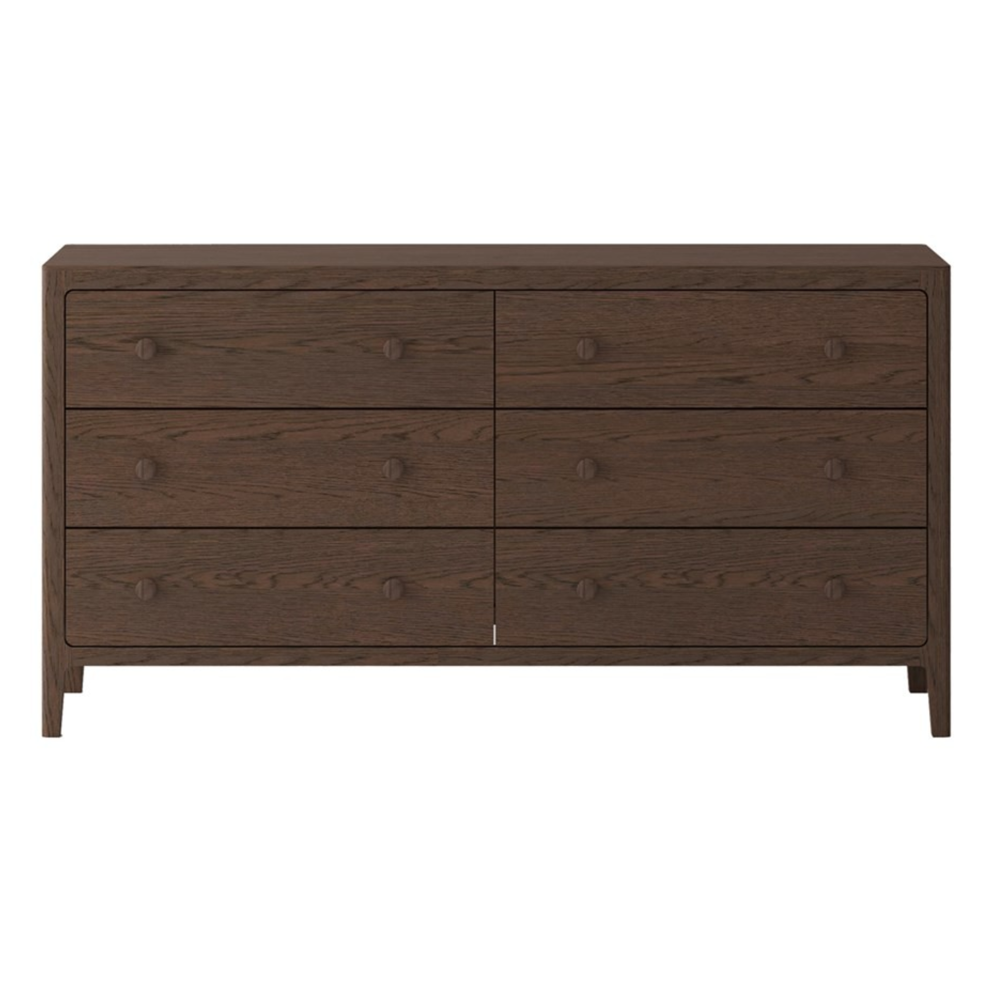 LUNDE 6 DRAWER DRESSER | WALNUT BROWN