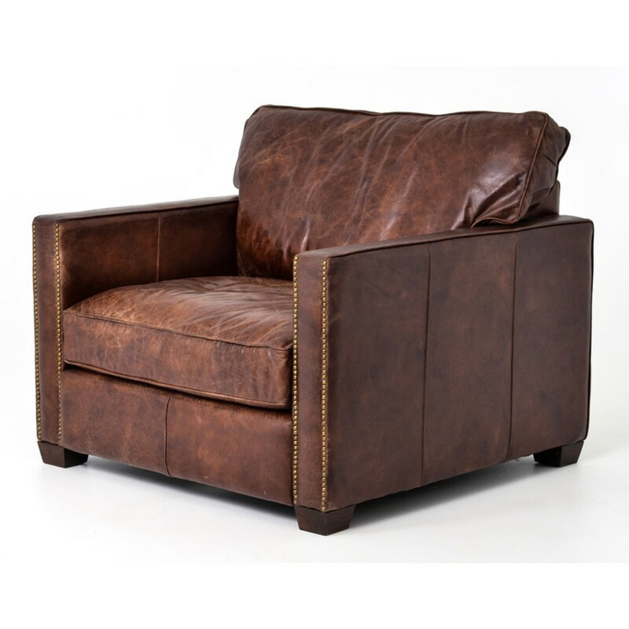 MADISON VINTAGE CIGAR FULL LEATHER CHAIR