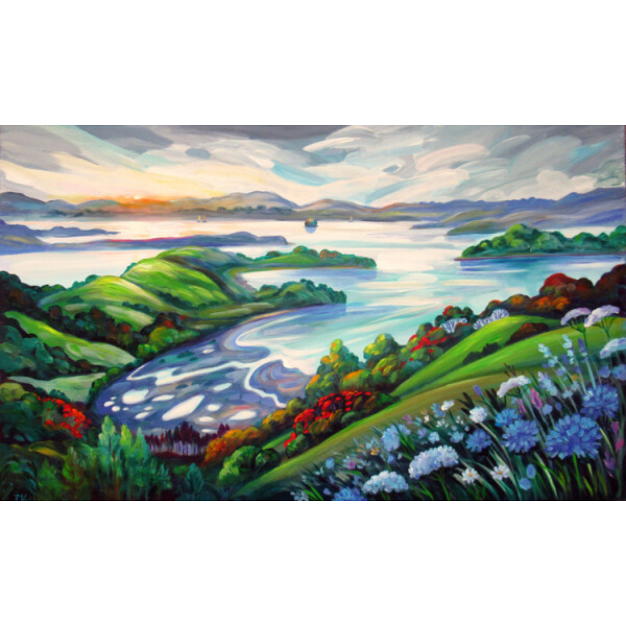 MAHURANGI HARBOUR | CANVAS READY TO HANG | IRINA VELMAN | NZ MADE