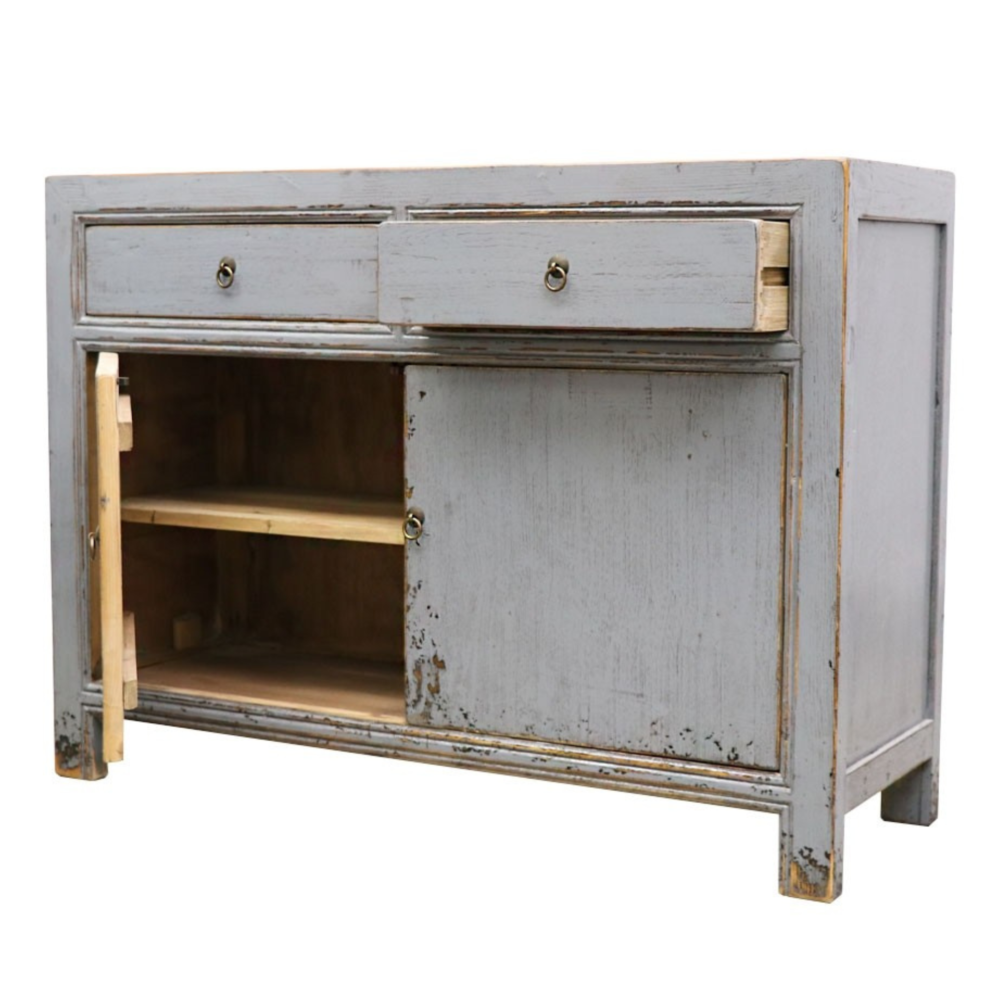 ORIENTAL 2 DOOR SIDEBOARD | VINTAGE GREY