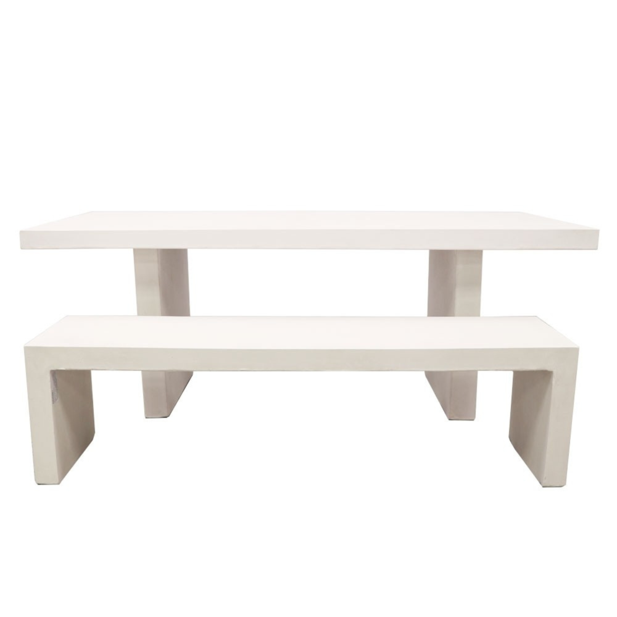 PALMA OUTDOOR CONCRETE BENCH SEAT | WHITE