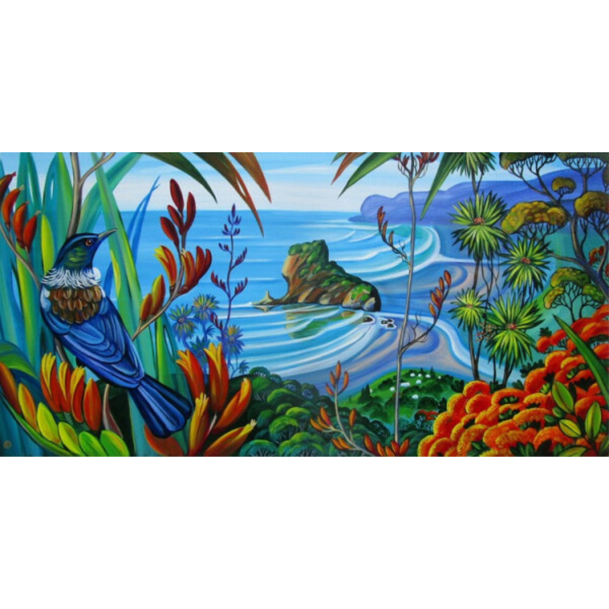 PIHA BEACH VIEW | CANVAS READY TO HANG | IRINA VELMAN | NZ MADE