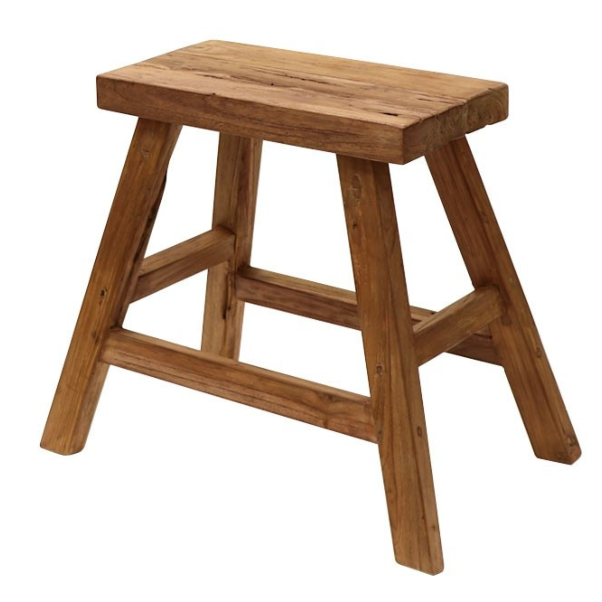 PORTO OUTDOOR RECTANGLE STOOL | RECYCLED TEAK