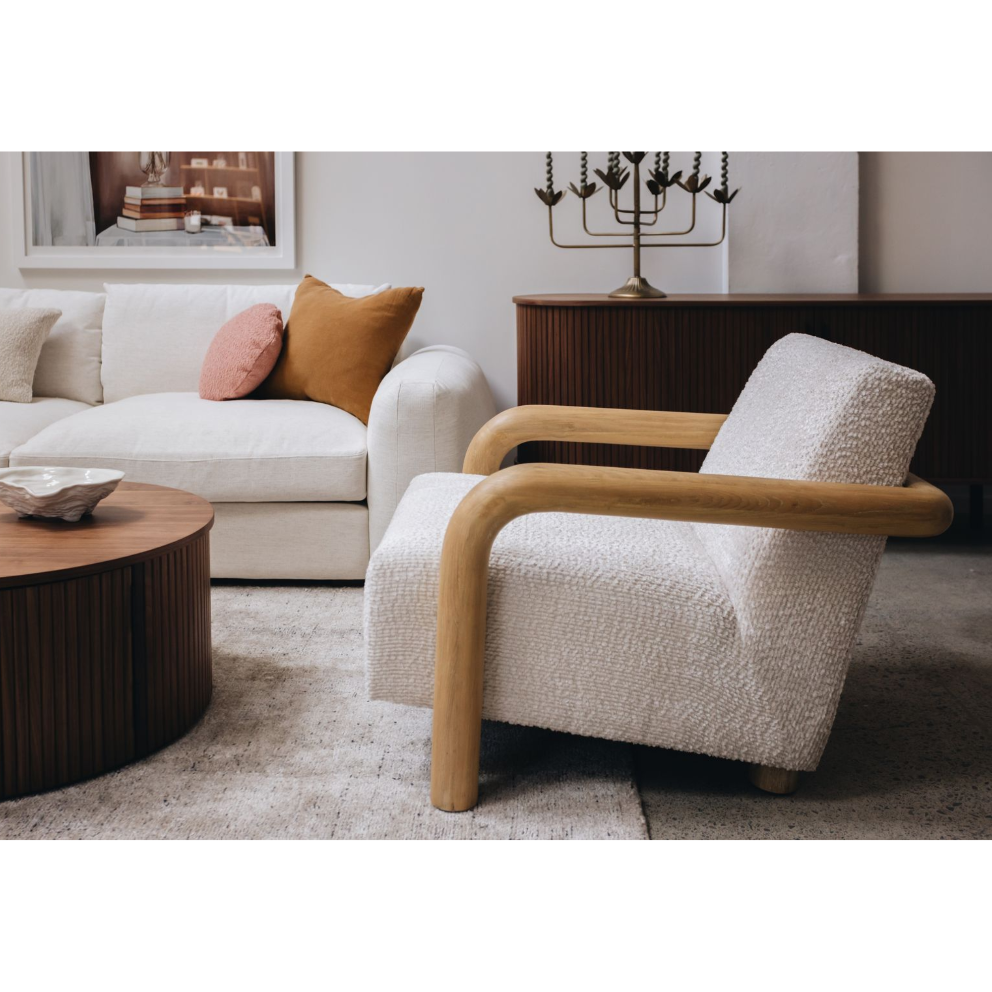 Post Armchair | Cream