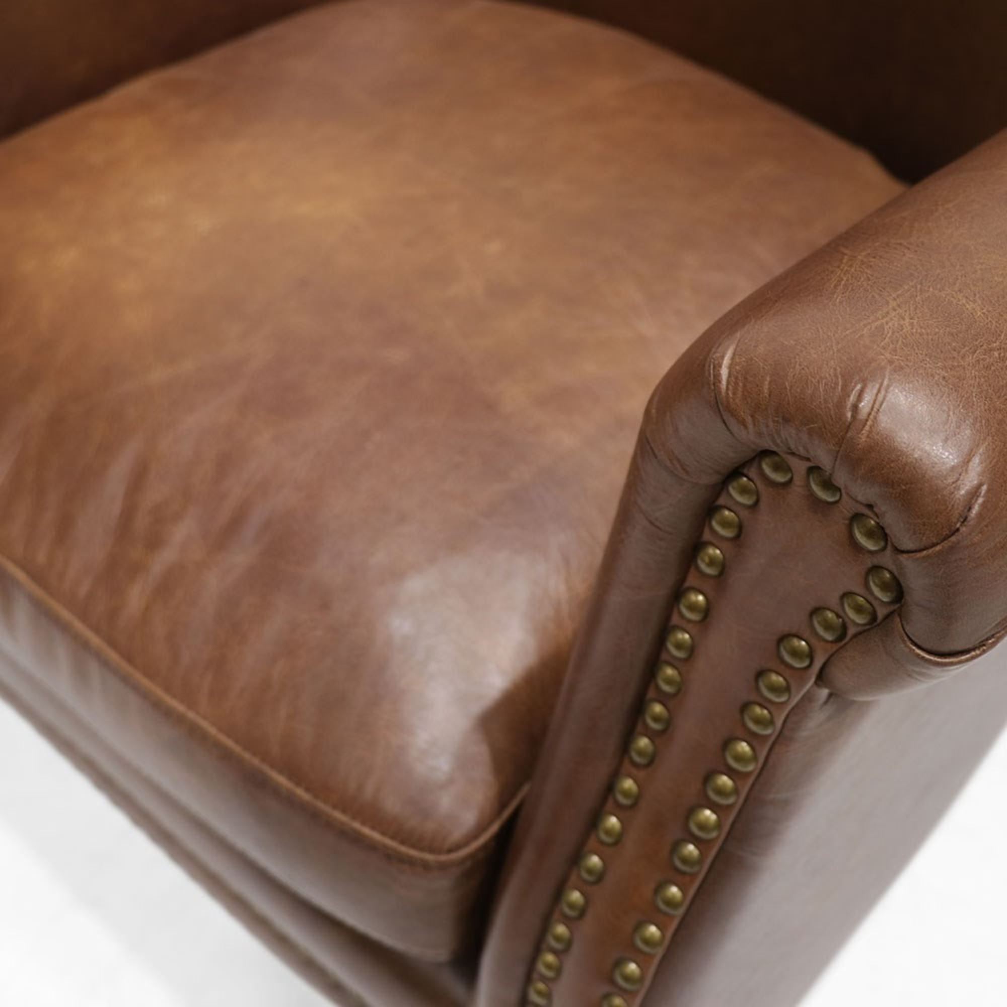 RHODES BROWN LEATHER ARMCHAIR The Best Furniture Shop