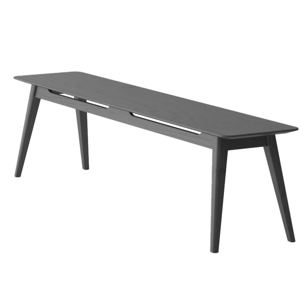 Rokke 180 Bench Seat | Solid Oak Black