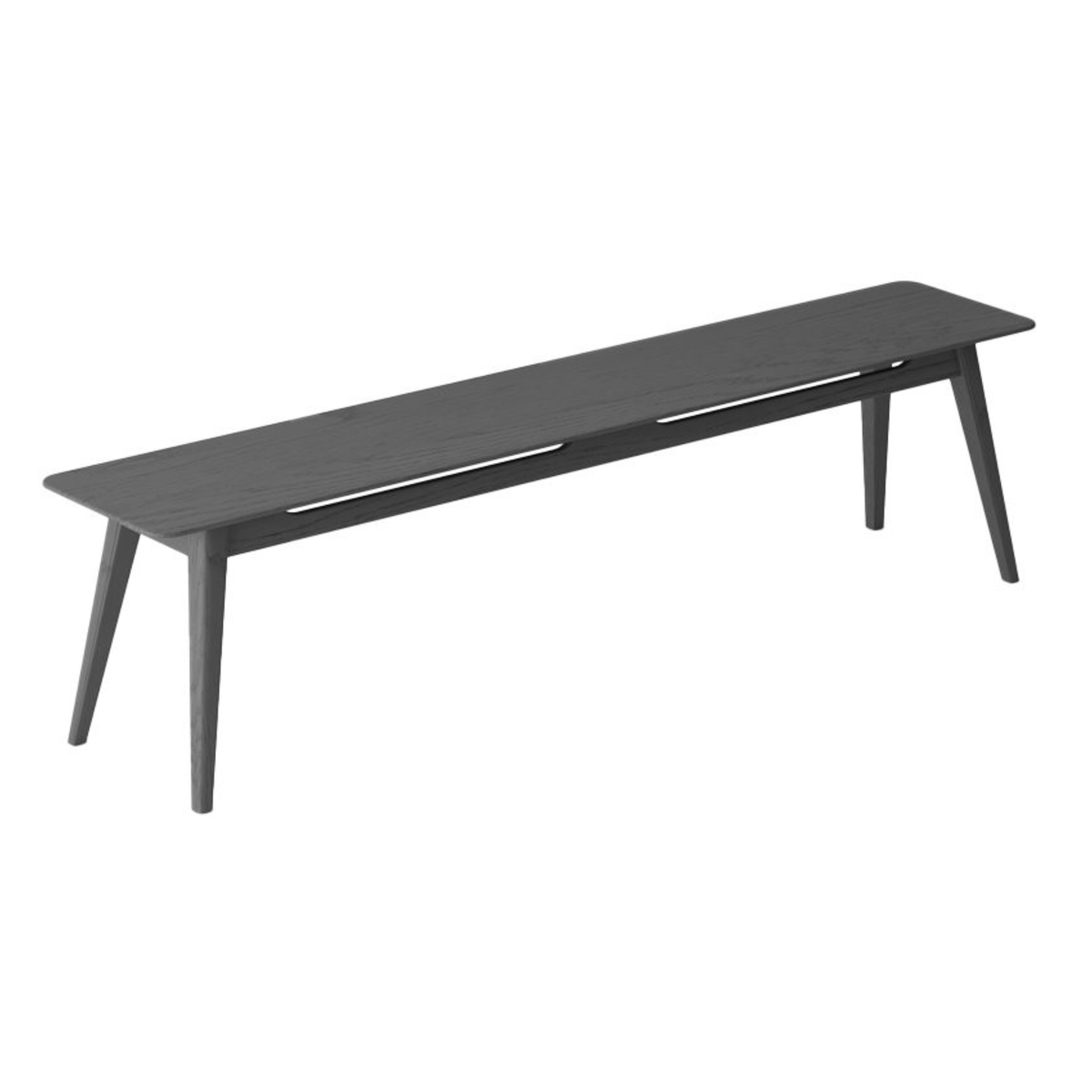 Rokke 180 Bench Seat | Solid Oak Black