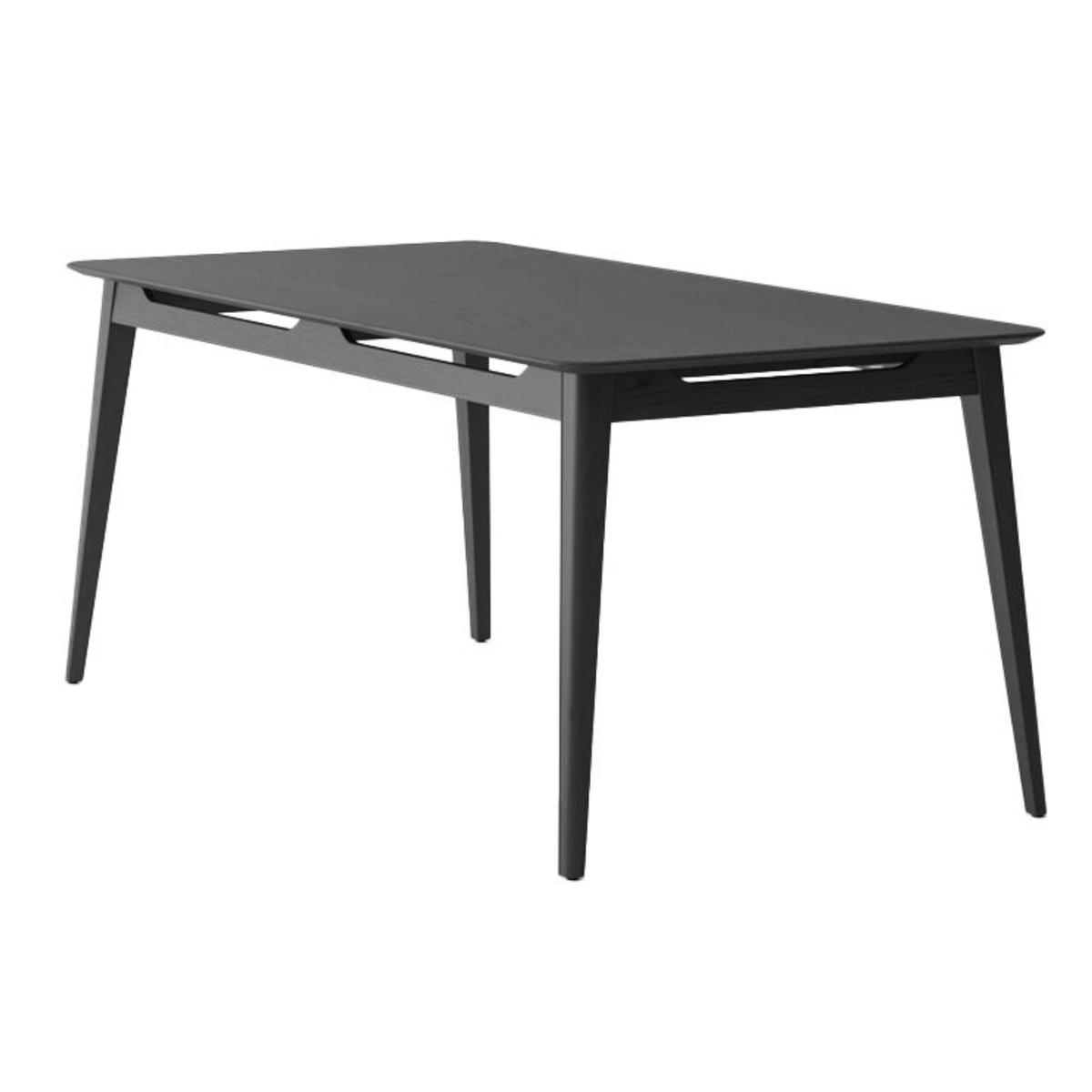 Rokke 220 Dining Table | Solid Oak Black