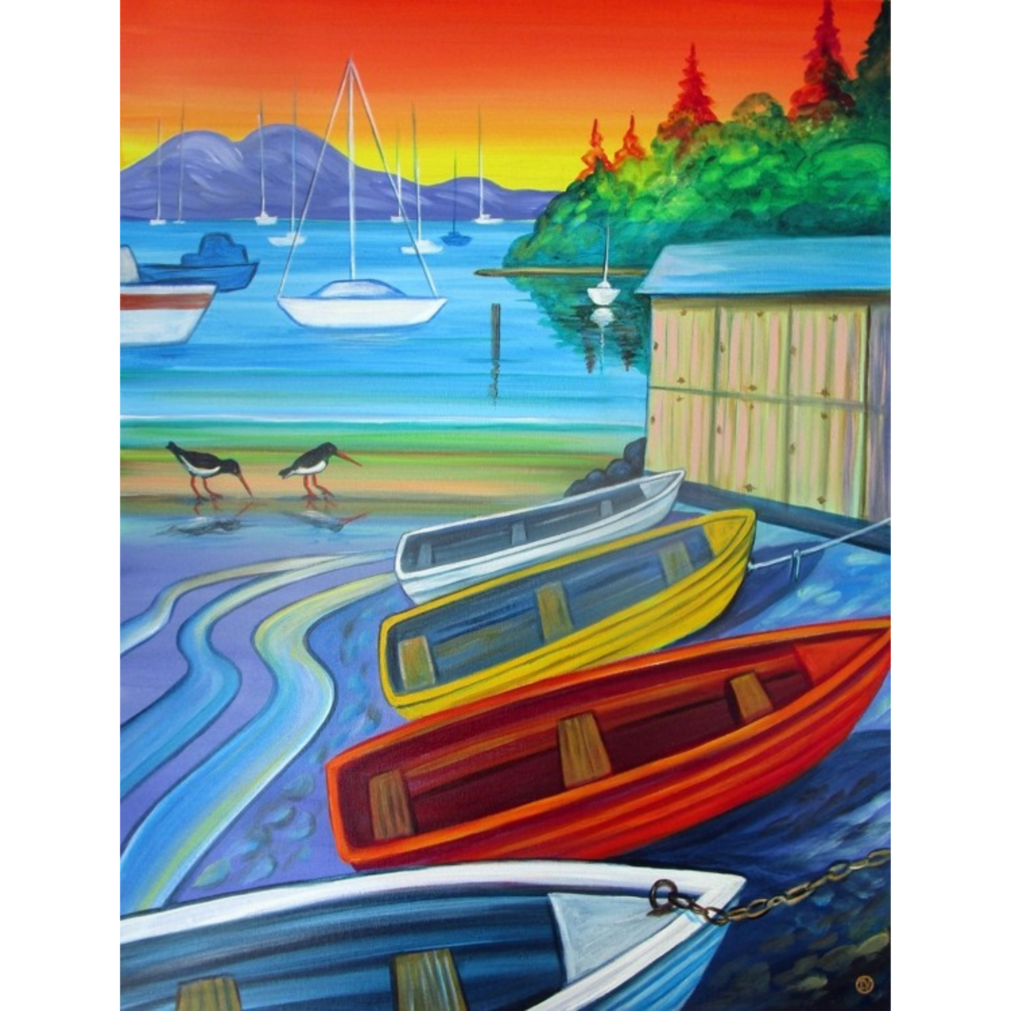 SANDSPIT HARBOUR | CANVAS READY TO HANG | IRINA VELMAN | NZ MADE