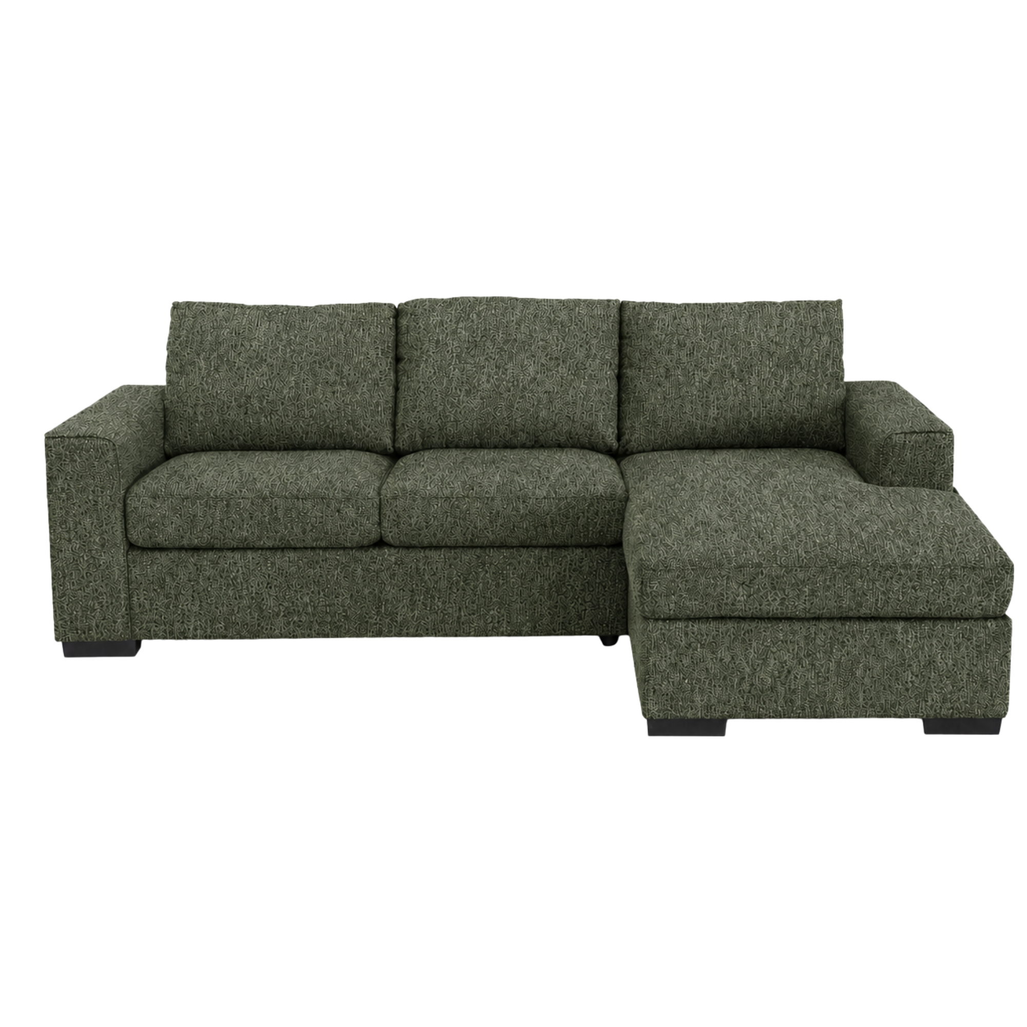 Sloan Chaise with Sofa Bed & Storage | Forest