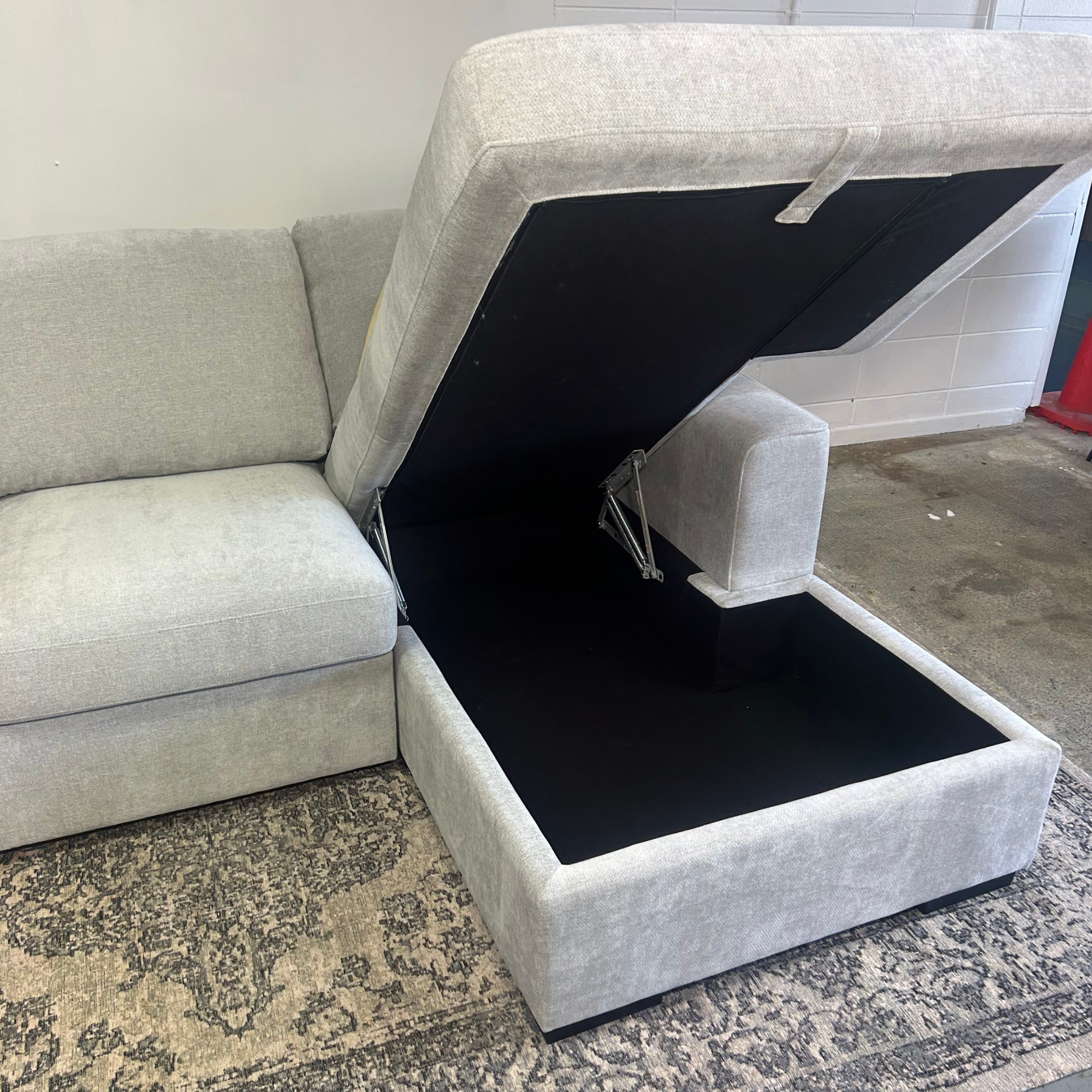Sloan Chaise with Sofa Bed & Storage | Fifty Shades