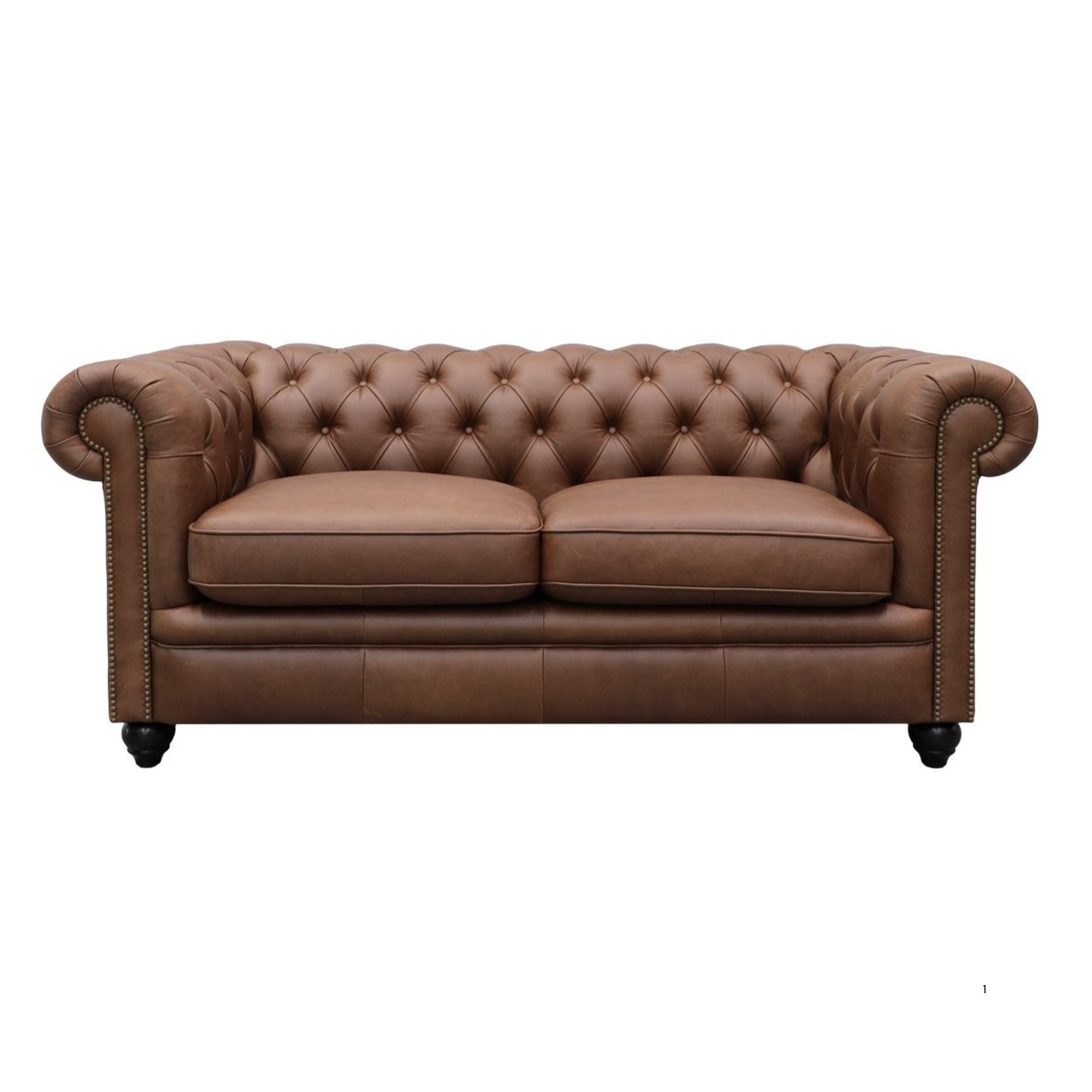 STANFORD 2 SEATER CHESTERFIELD | NUTMEG