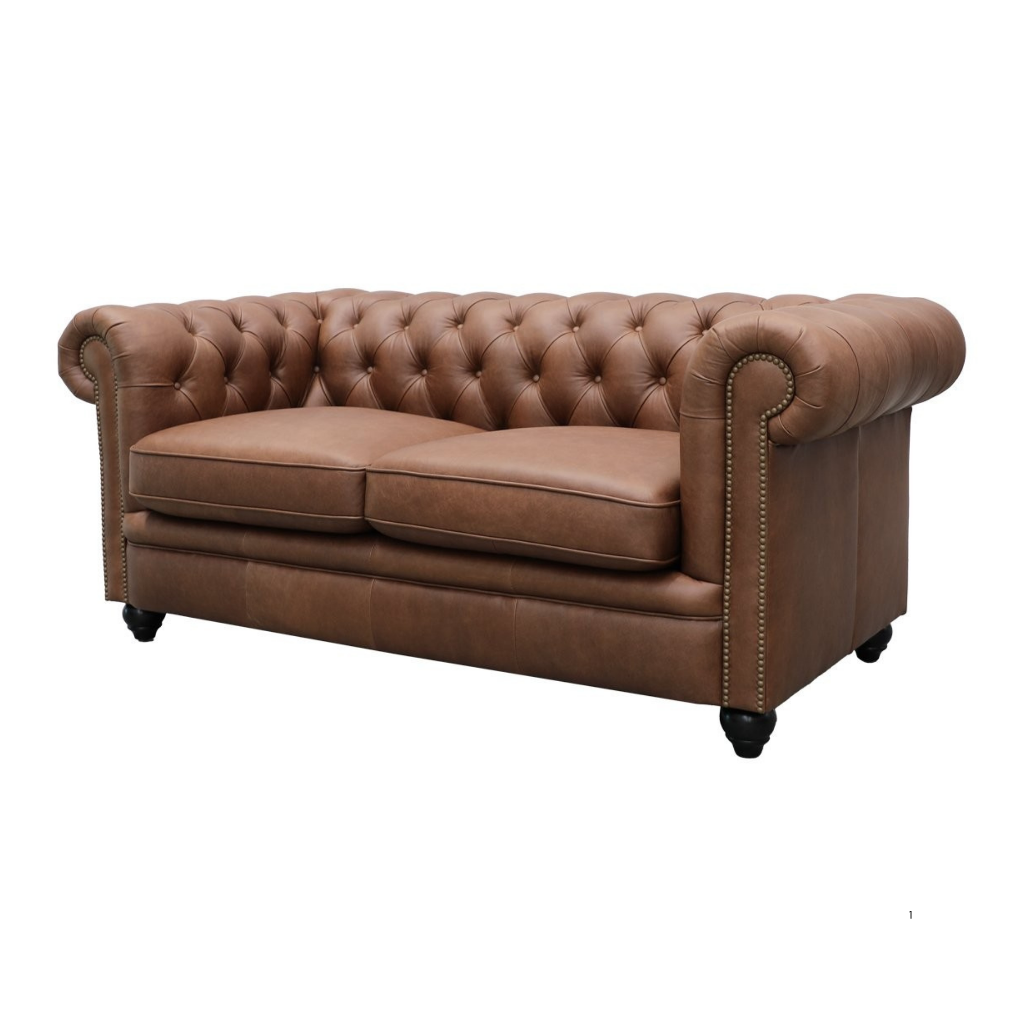 STANFORD 2 SEATER CHESTERFIELD | NUTMEG