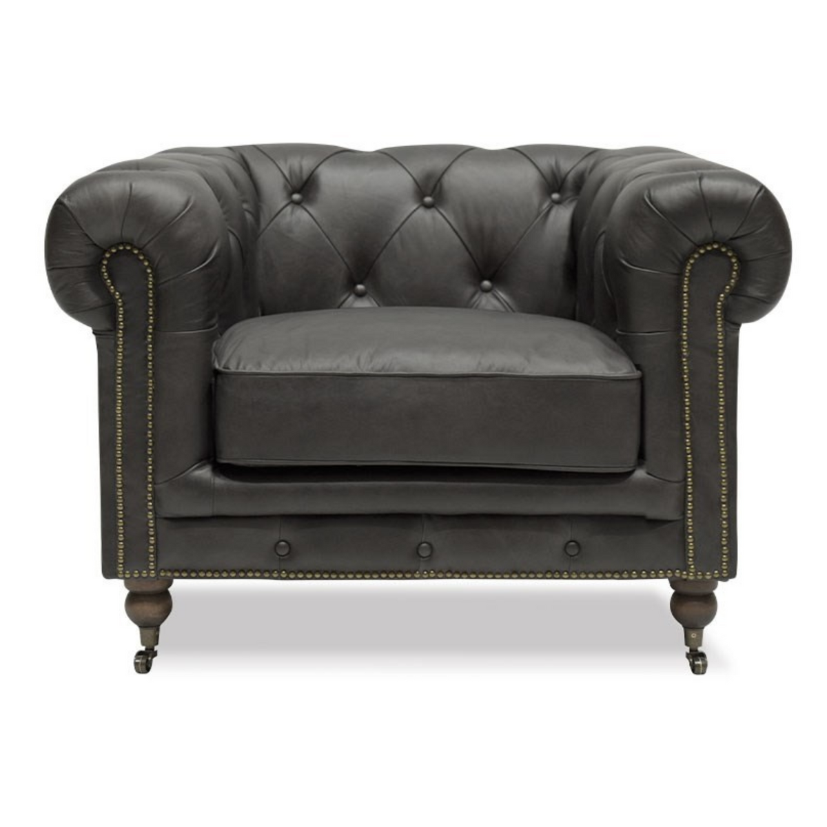 STANHOPE LEATHER CHESTERFIELD ARMCHAIR | The Best Furniture Shop