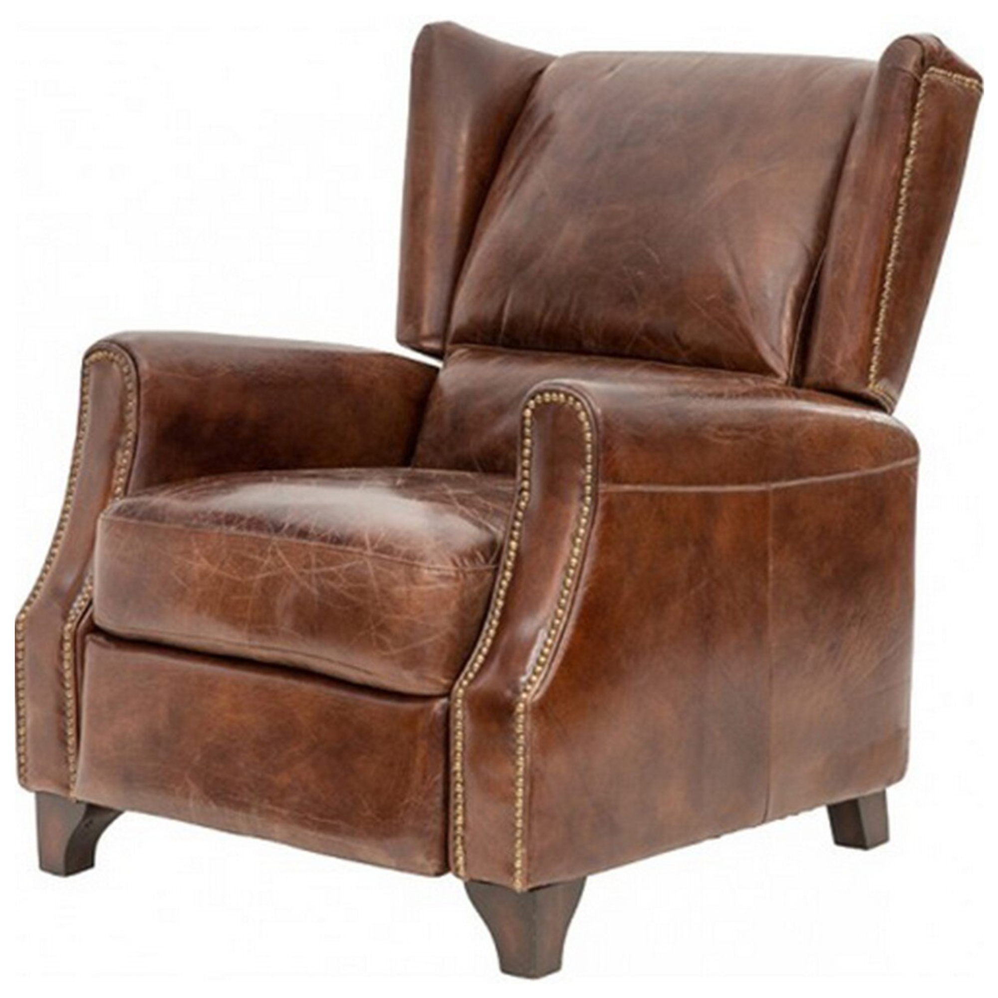 STRATFORD LEATHER RECLINER | CIGAR BROWN