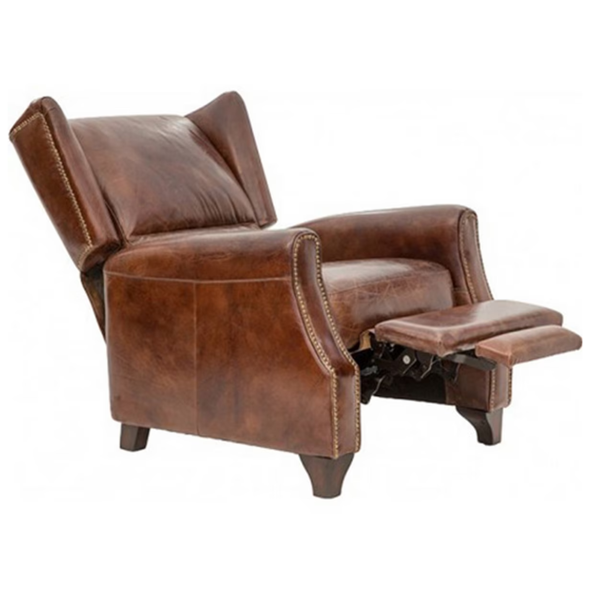 STRATFORD LEATHER RECLINER | CIGAR BROWN