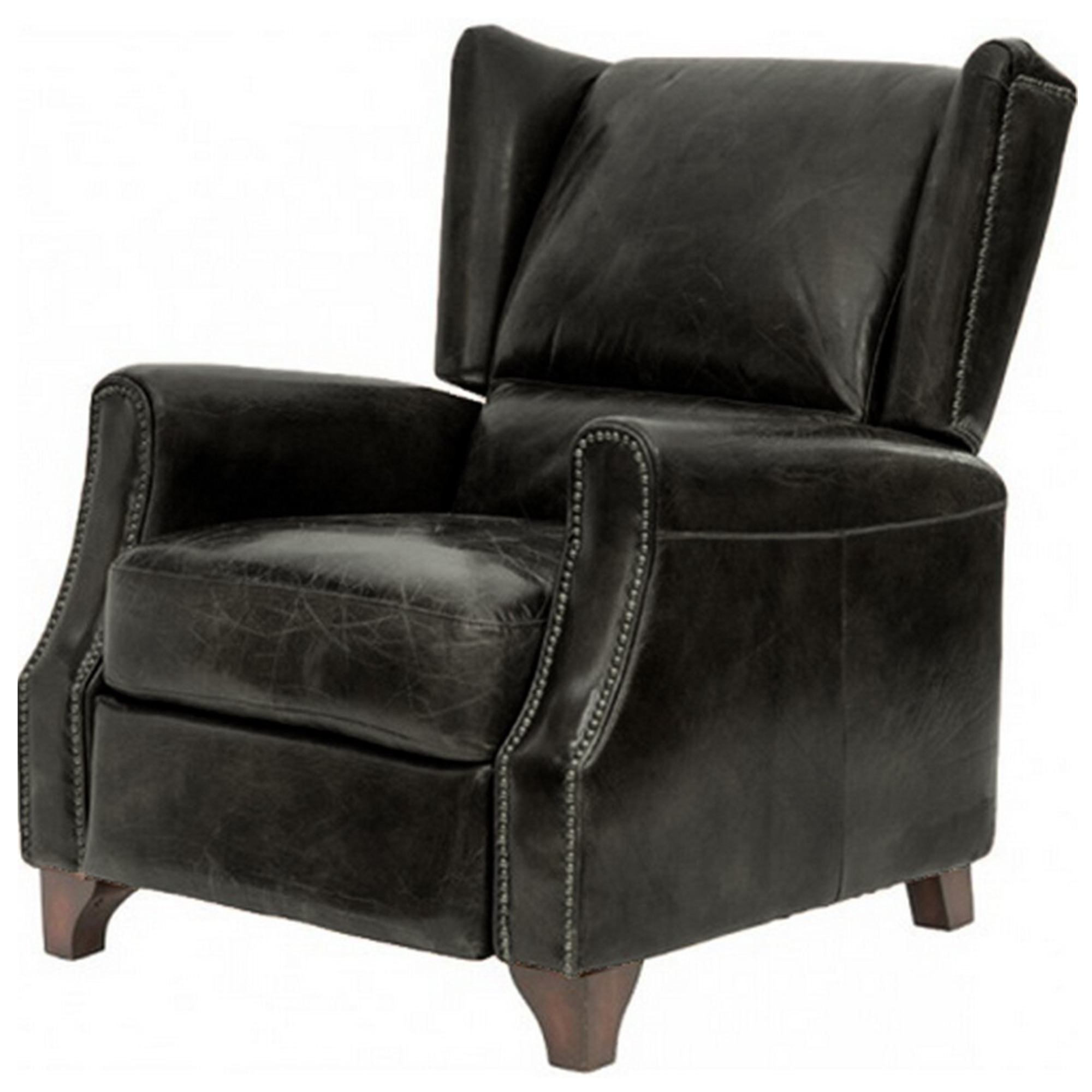 STRATFORD LEATHER RECLINER | BELON BLACK