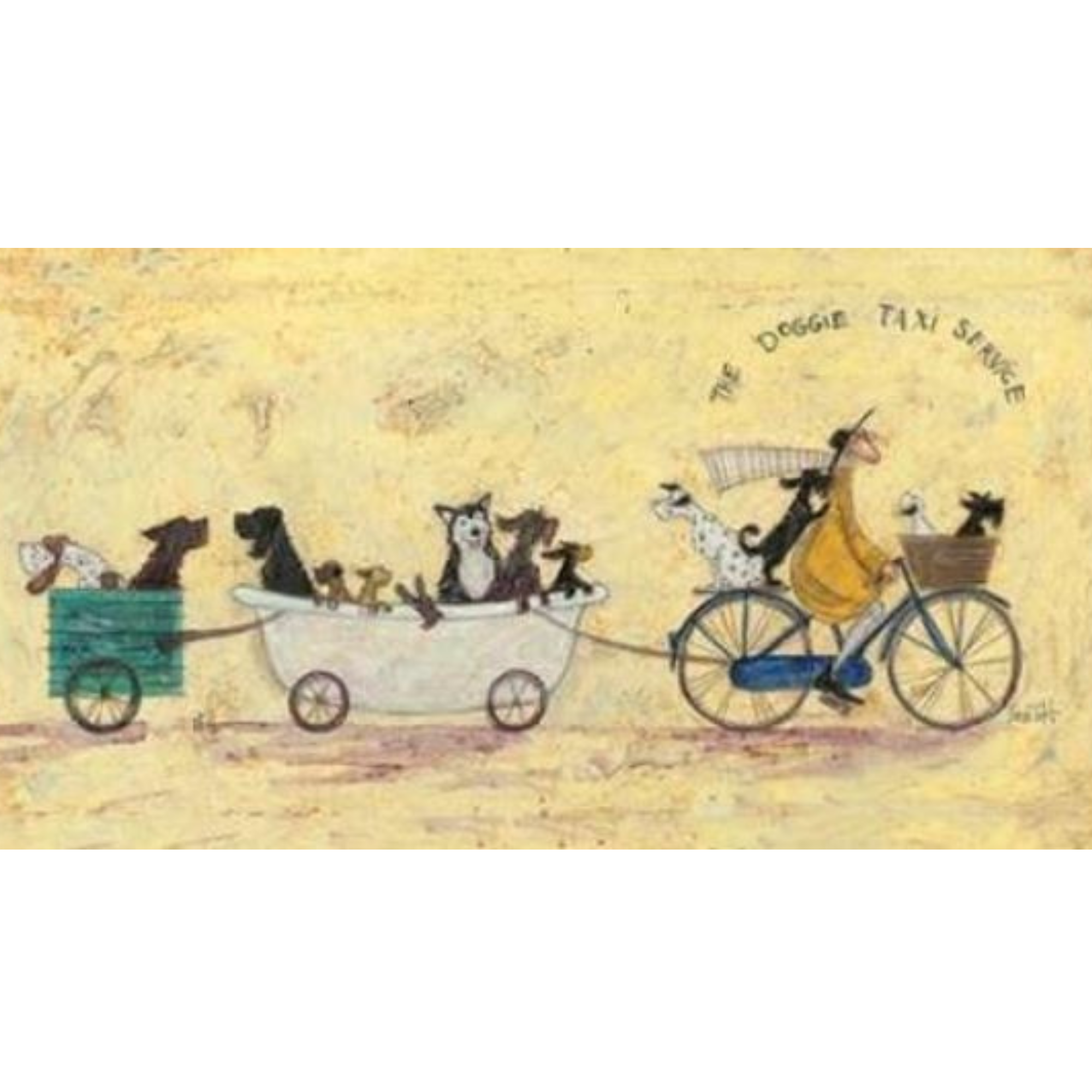 THE DOGGIE TAXI SERVICE | BOX FRAME READY TO HANG | SAM TOFT | NZ MADE