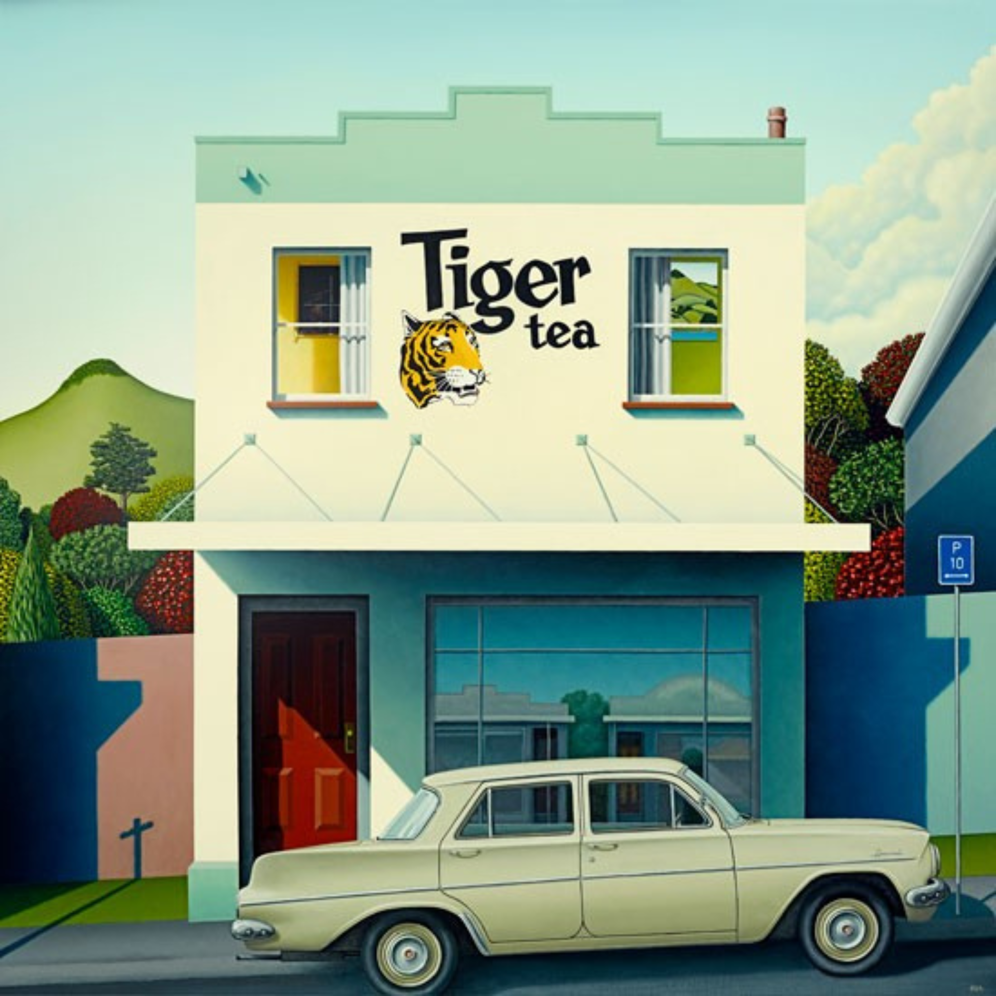 TIGER TEA | BOX FRAME READY TO HANG | HAMISH ALLAN | NZ MADE